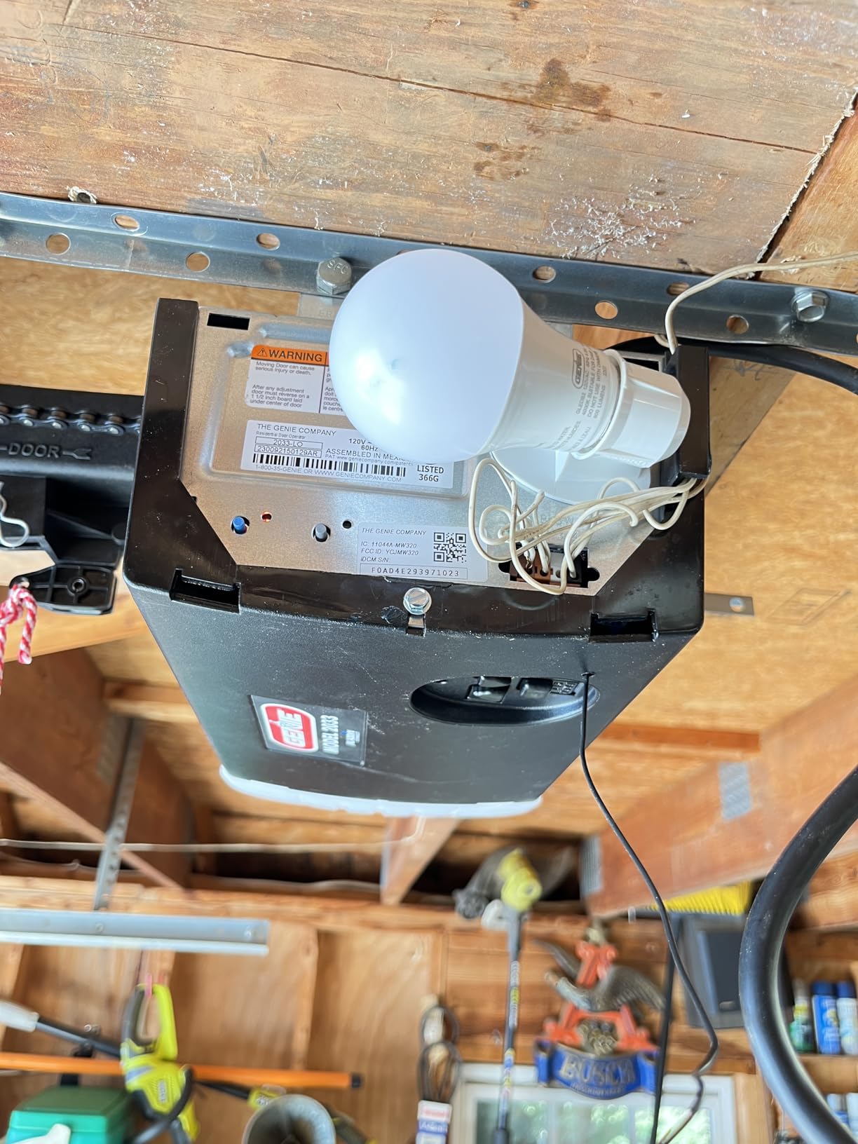 Genie Chain Glide Connect Essentials Smart Garage Door Opener, 2033-LO | Aladdin Connect Wi-Fi, Chain Drive, LED Bulbs Included, 1 Remote, Works with Alexa, Google Assistant and SmartThings customer photo 1