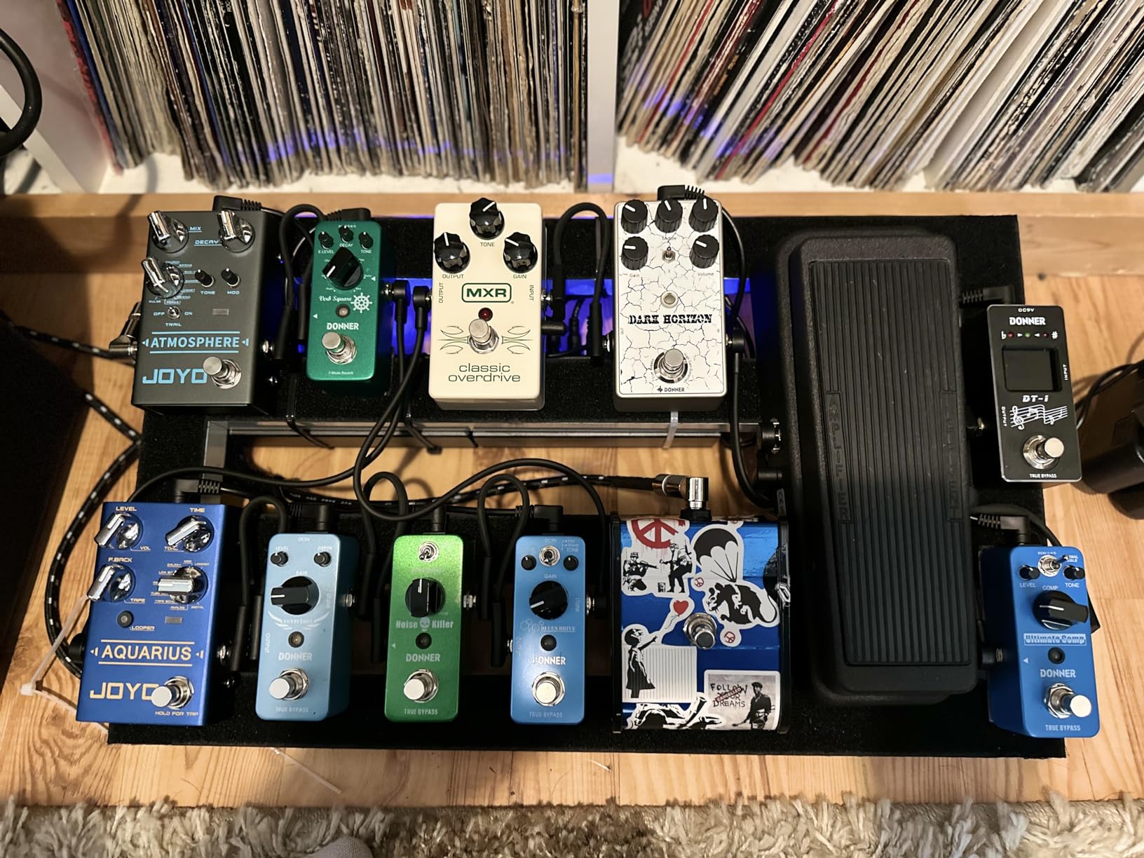 JOYO Multi-Mode Delay & Looper Guitar Pedal, 8 Effects incl. Galaxy/Tape Echo with Tap Tempo & 5-Min Loop, Bypass (Aquarius R-07) customer photo 2