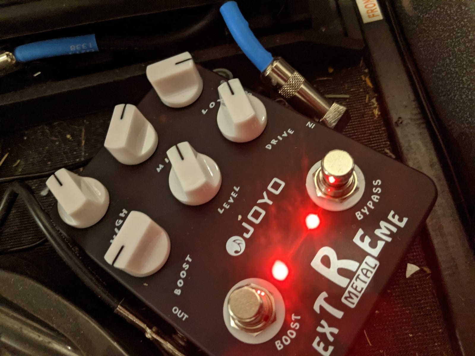 JOYO High-Gain Metal Distortion Guitar Pedal, 3-Band EQ with Sweep Mid-Freq & Boost Control for Electric Guitar, Bypass (Extreme Metal JF-17) customer photo 1