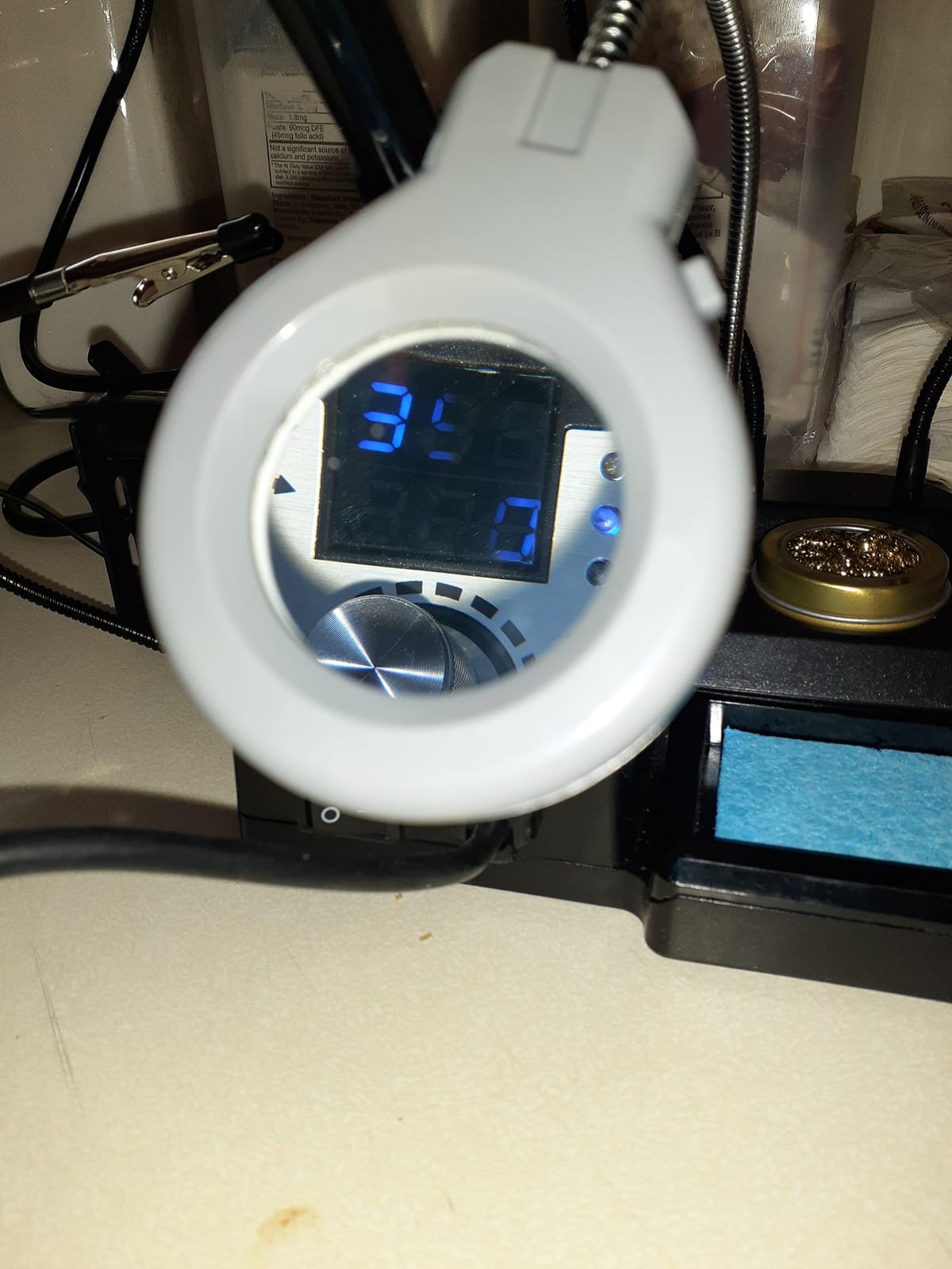 X-Tronic 3060-PRO • 75W Soldering Iron Station Kit • 5 Extra Tips • Mini Mag Lamp • 4 Helping Hands • Solder Sucker • Tweezers • 50g Solder • Brass Sponge w/Flux • Sleep Func, °C/°F, 3 Temp Presets! customer photo 1
