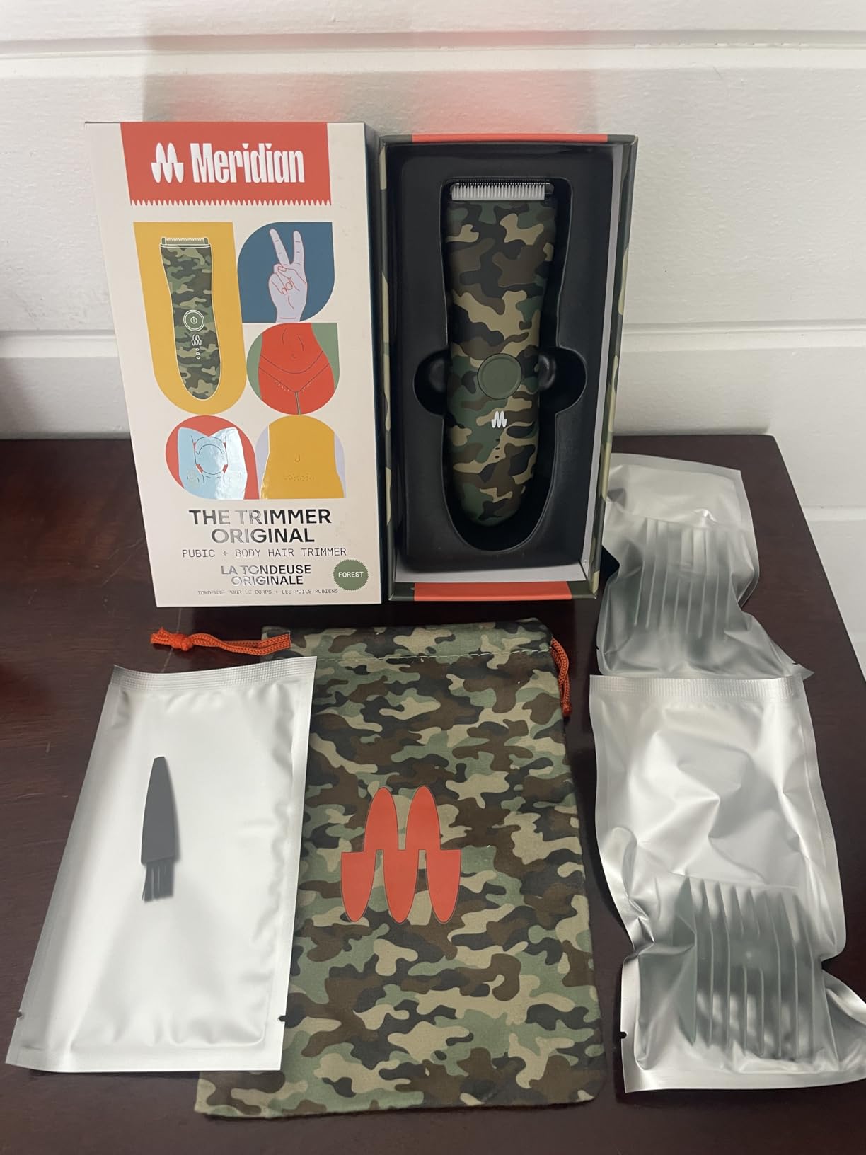 MERIDIAN The Trimmer Original | Body Hair Trimmer for Men & Women | Sage | Rechargeable and Waterproof Shaver for Pubic Area, Chest, Back, Underarms and Bikini Line, with 2 Guide Combs Included customer photo 2