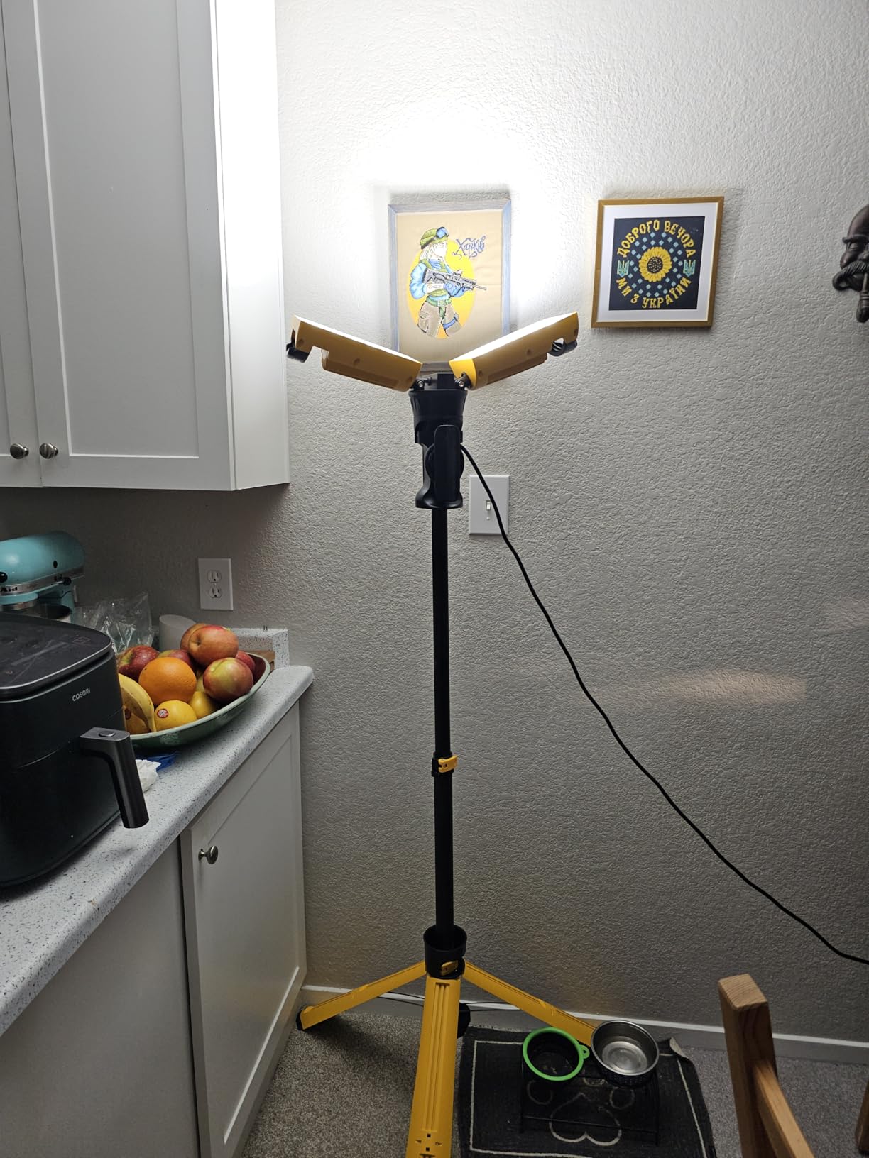 LUTEC Upgraded 5000K 15000 LM 105 W LED Work Light with Telescoping Tripod | Dual Head, Work Light with Stand, Rotating IP54 Lamps, Horizontally 330°, Vertically 90°, 8 Ft 3-Prong Power Cord customer photo 2