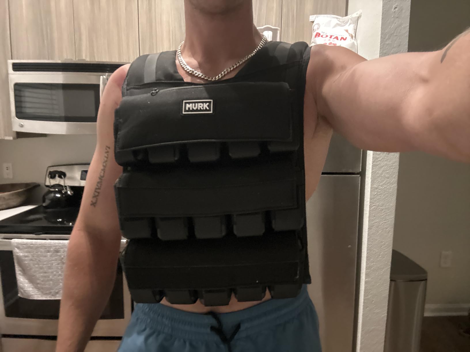 MVRK Weighted Vest Men 15lbs/25lbs/35lbs/45lbs/65lbs/100lbs - No-Bounce Adjustable Heavy Duty Rucking & Strength Training Vest with Removable Iron Weights for Calisthenics, HIIT customer photo 1