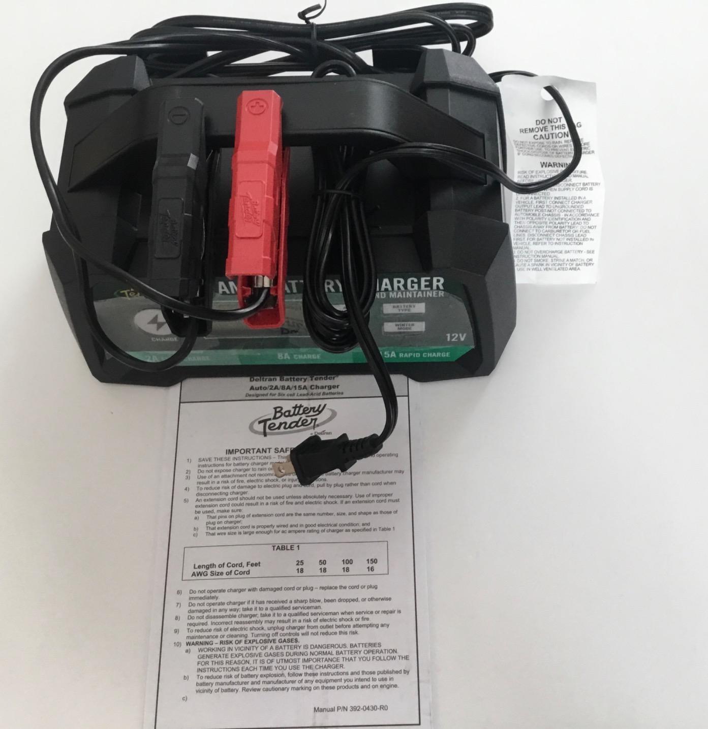 Battery Tender 15 AMP Battery Charger and Maintainer - 12V Switchable 15 AMP / 8 AMP / 2 AMP - Selectable Chemistry Standard AGM Gel - LCD Display customer photo 1