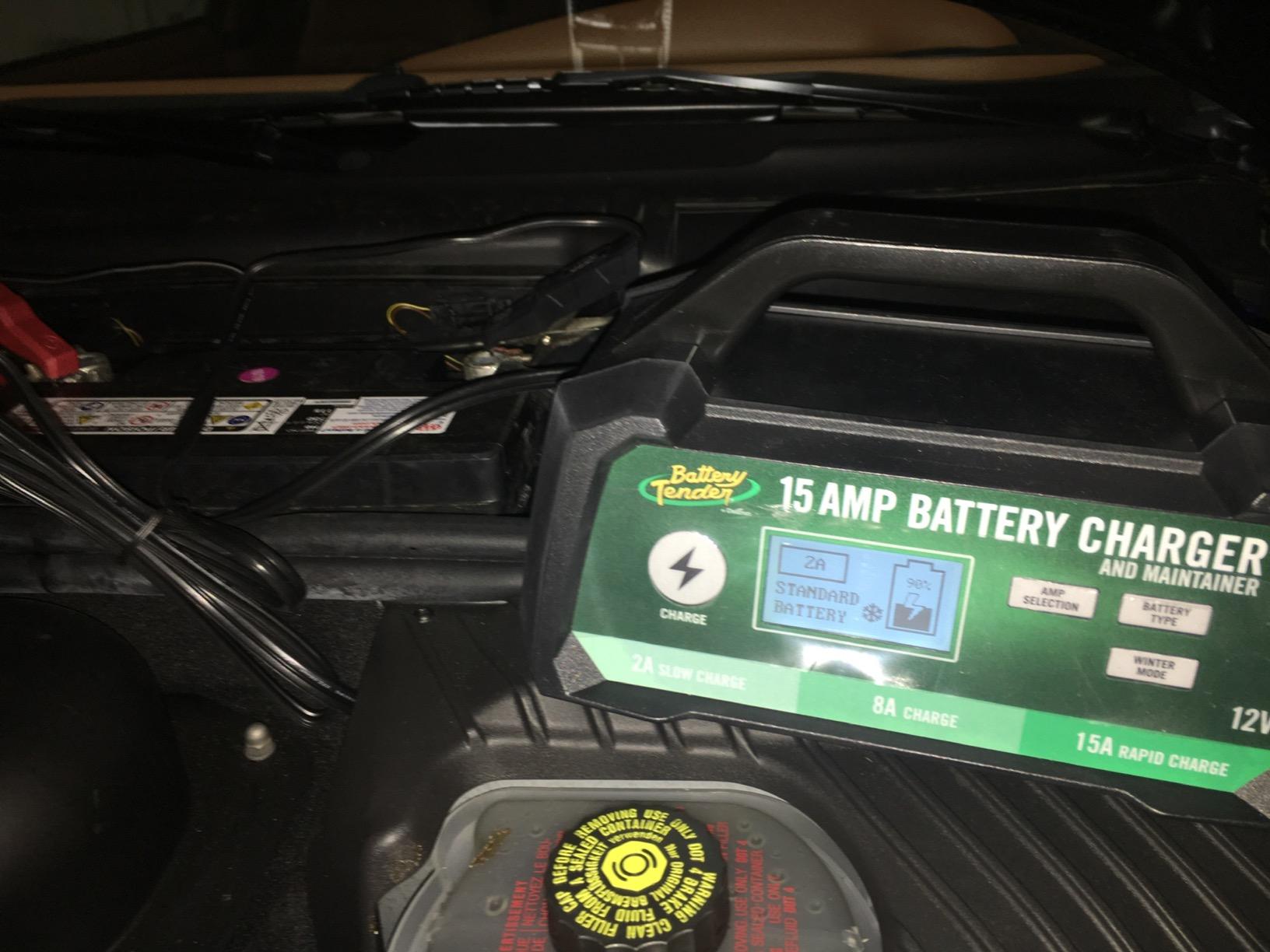 Battery Tender 15 AMP Battery Charger and Maintainer - 12V Switchable 15 AMP / 8 AMP / 2 AMP - Selectable Chemistry Standard AGM Gel - LCD Display customer photo 2
