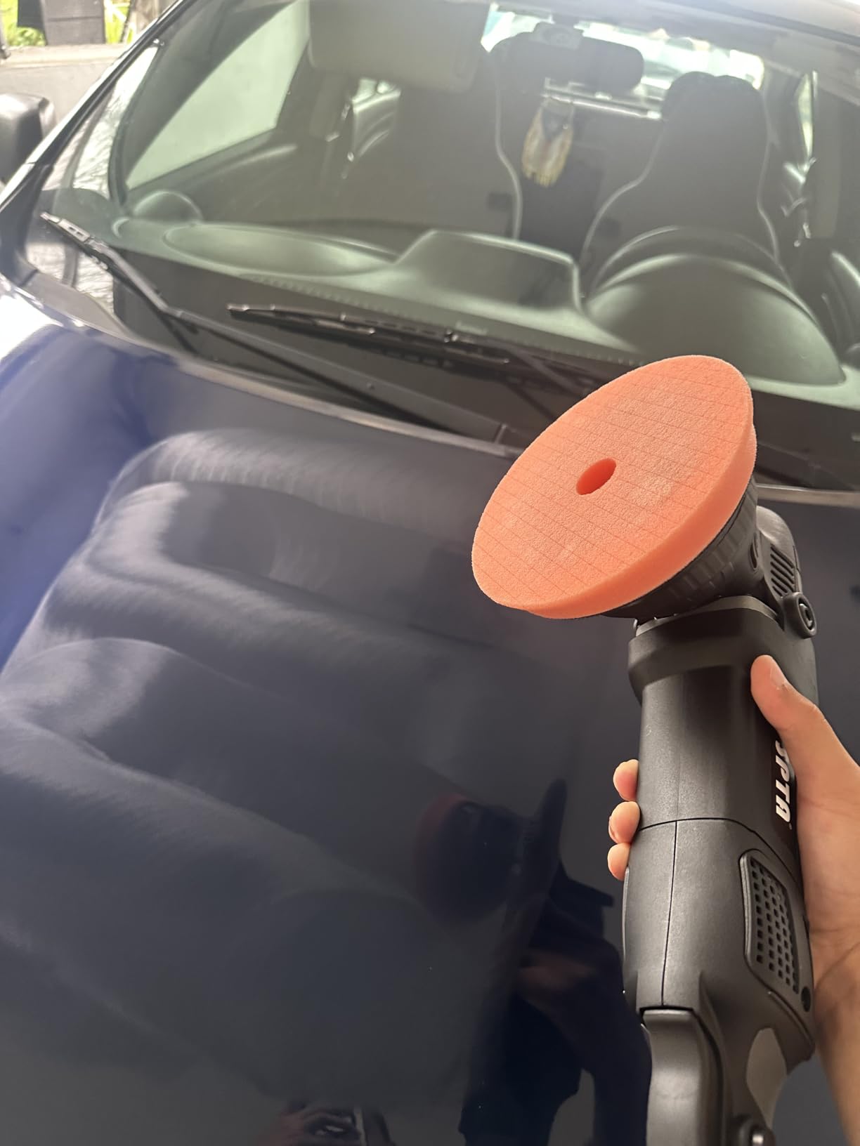 Buffer Polisher, SPTA 5-Inch 125mm Dual Action Random Orbital Car Polisher, Car Detailing Kit, 4Pcs 5inch & 4Pcs 6Inch Polishing Pad, Packing Bag for Car Polishing and Waxing--DAPSET-US customer photo 2