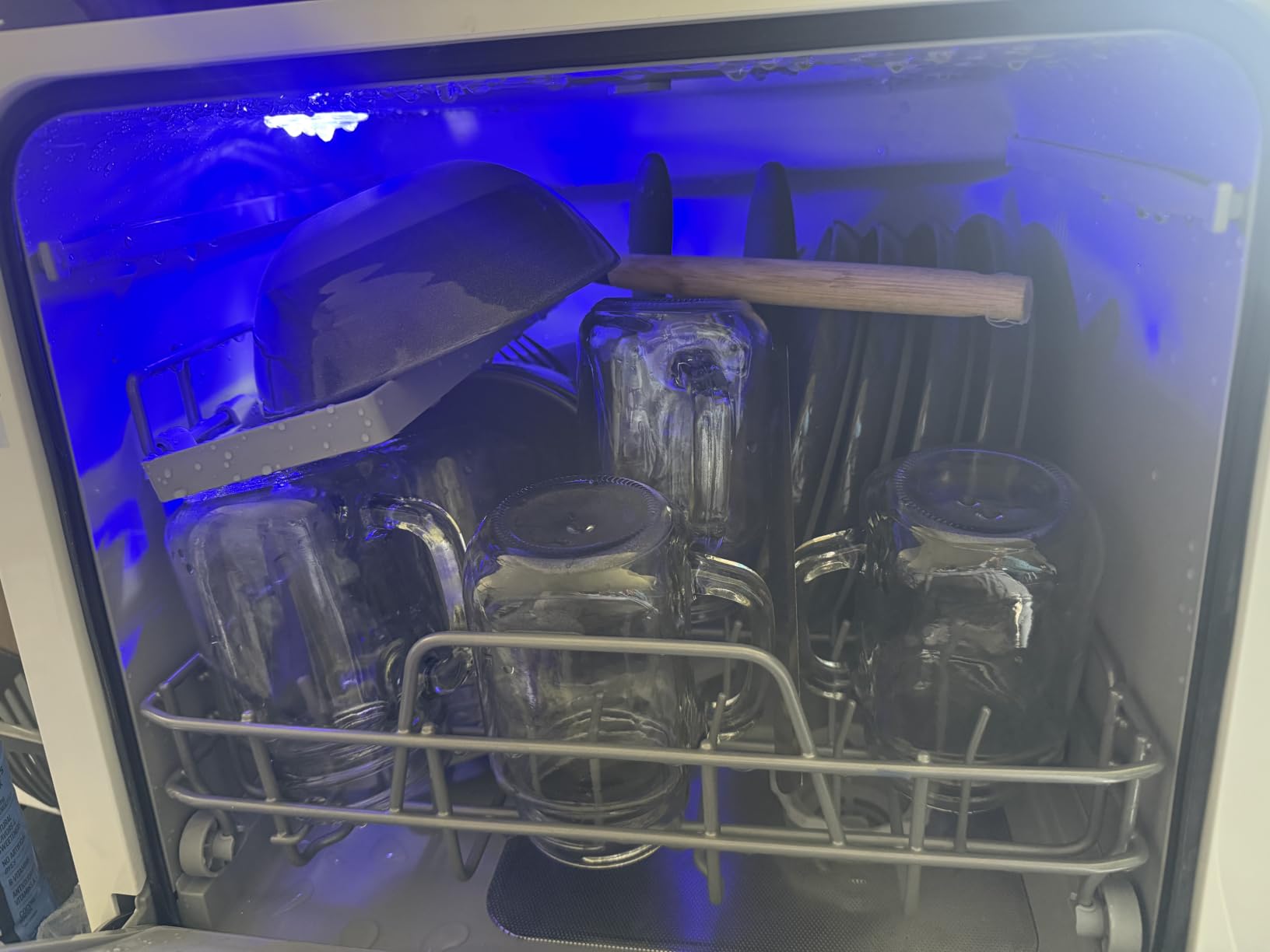 NOVETE Portable Countertop Dishwashers, Compact Dishwashers with 5L Built-in Water Tank & Inlet Hose, 5 Washing Programs, Baby Care, Air-Dry Function and LED Light for Small Apartments customer photo 2