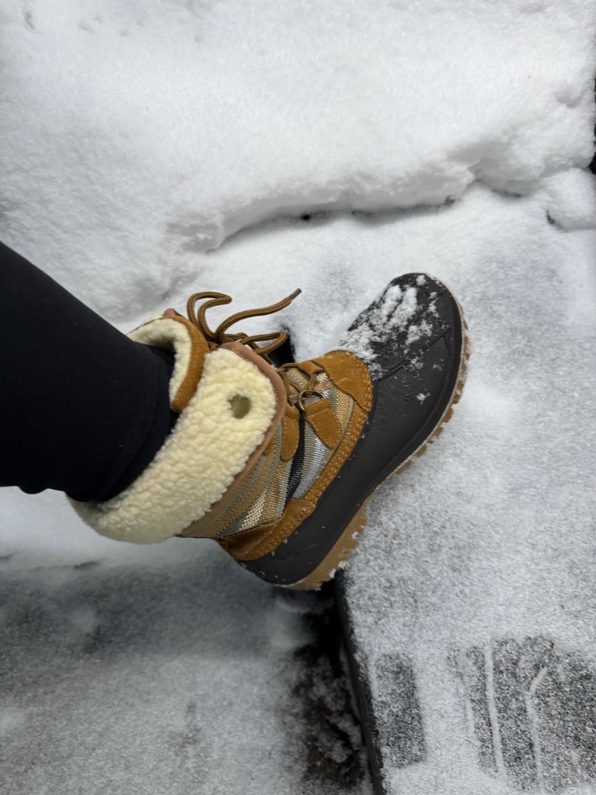 STQ Womens Winter Duck Boots Waterproof Cold Weather Snow Boots | Insulated, Warm, Outdoor, Everyday Wear customer photo 1