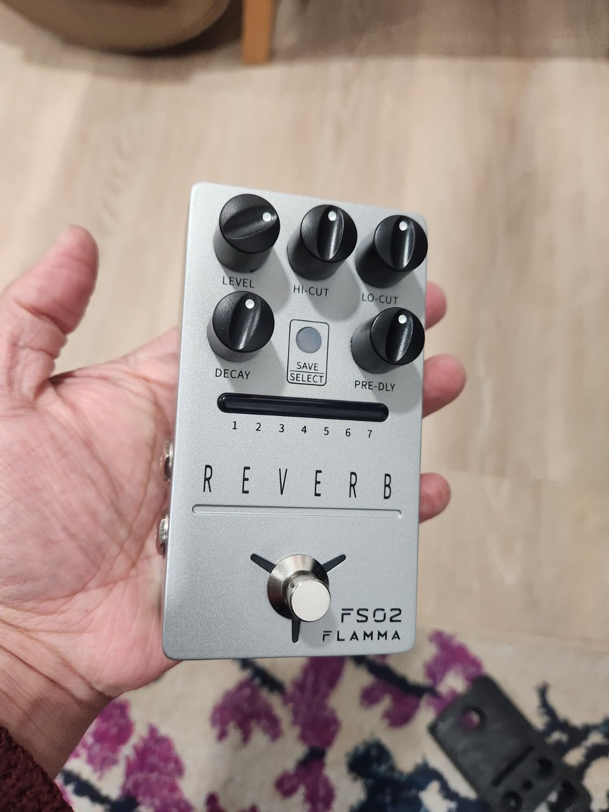 FLAMMA FS02 Reverb Pedal Stereo Guitar Effects with 7 Storable Preset Slots 7 Reverb Effects Room Hall Church Cave Plate Spring Mod True Bypass Trail On customer photo 2