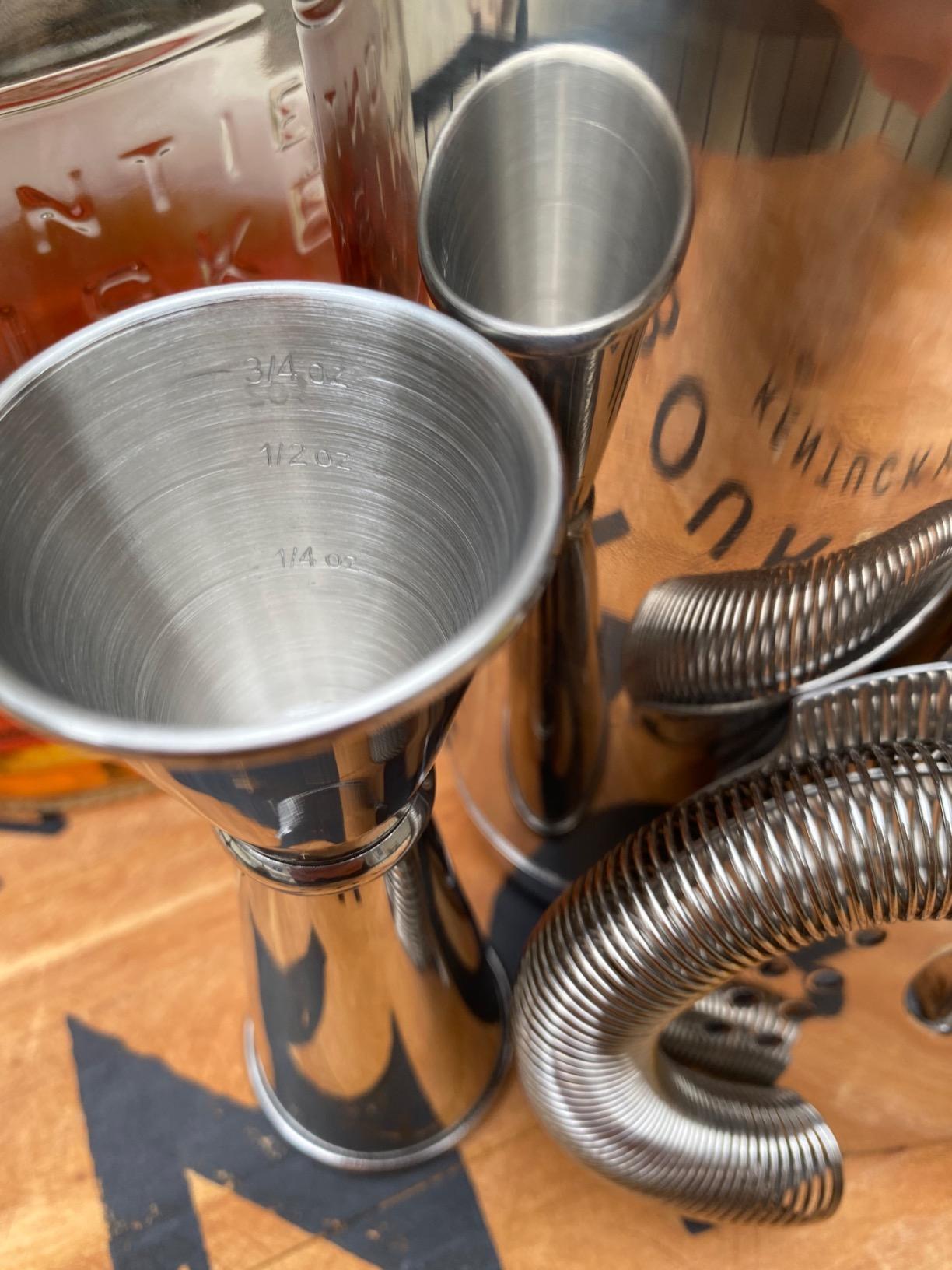 The Art of Craft Professional Cocktail Shaker Set Bartending Kit: Weighted Boston Shaker Tins, Hawthorne Strainer and Japanese Jigger customer photo 2