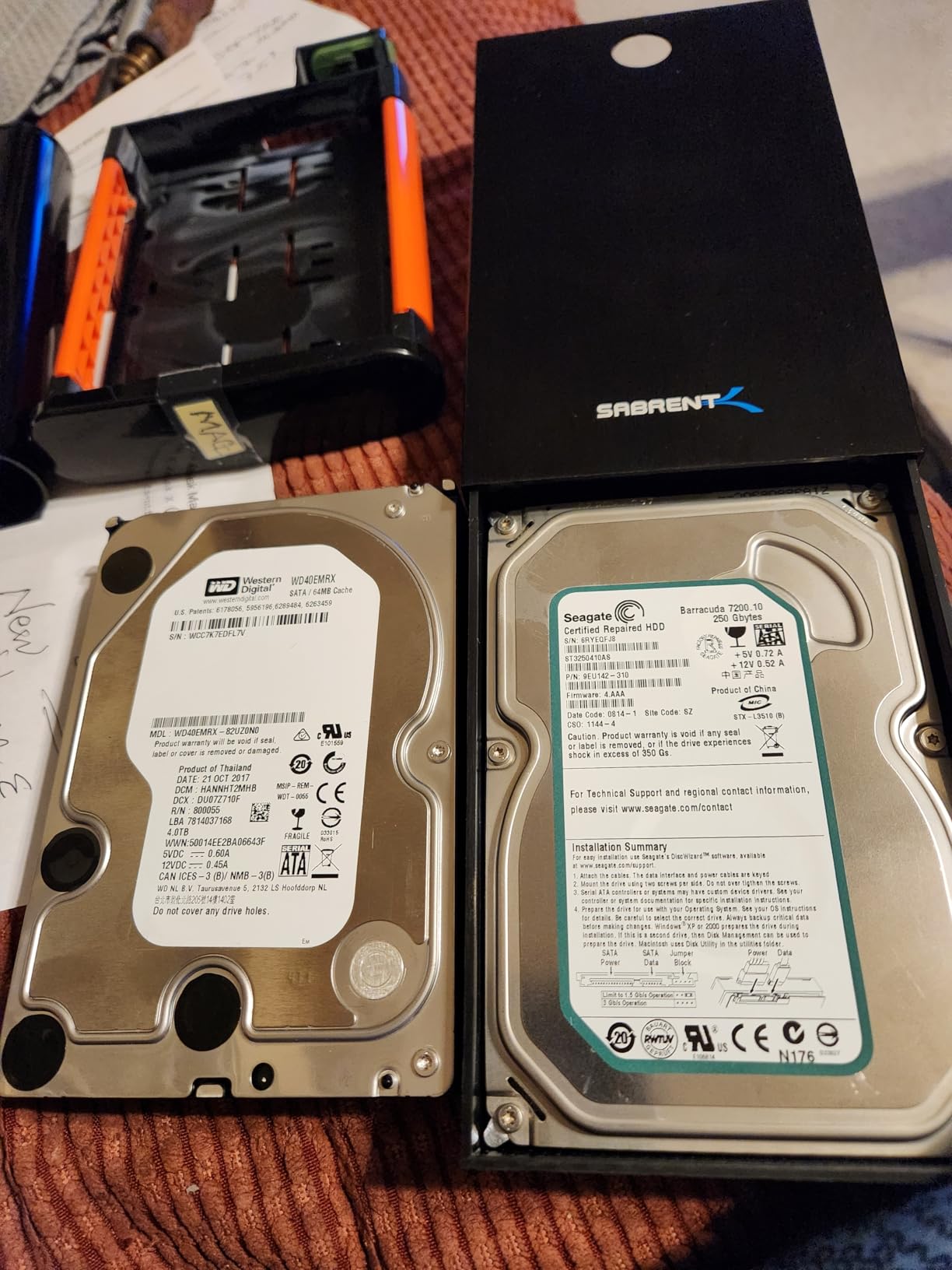 SABRENT USB 3.0 Hard Drive Enclosure, 2.5/3.5in SATA HDD/SSD (EC-KSL3) | Tool-free; UASP; LED indicator; plug & play; 12V adapter incl.; Win/macOS/Linux; 3.5 hard drive enclosure customer photo 2