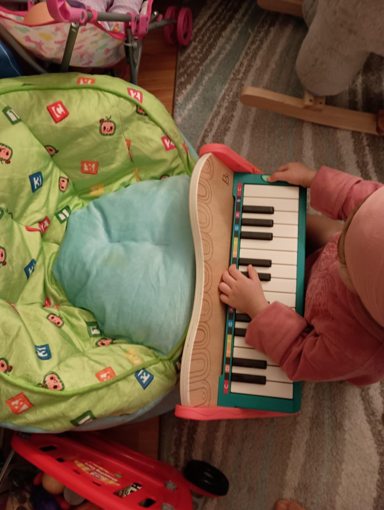 B. toys Wooden Toy, Mini Maestro with Color-Coded Songbook | Wooden toy with color-coded keys and songbook featuring 6 classical compositions; fully assembled for early music; 3+ Years customer photo 2