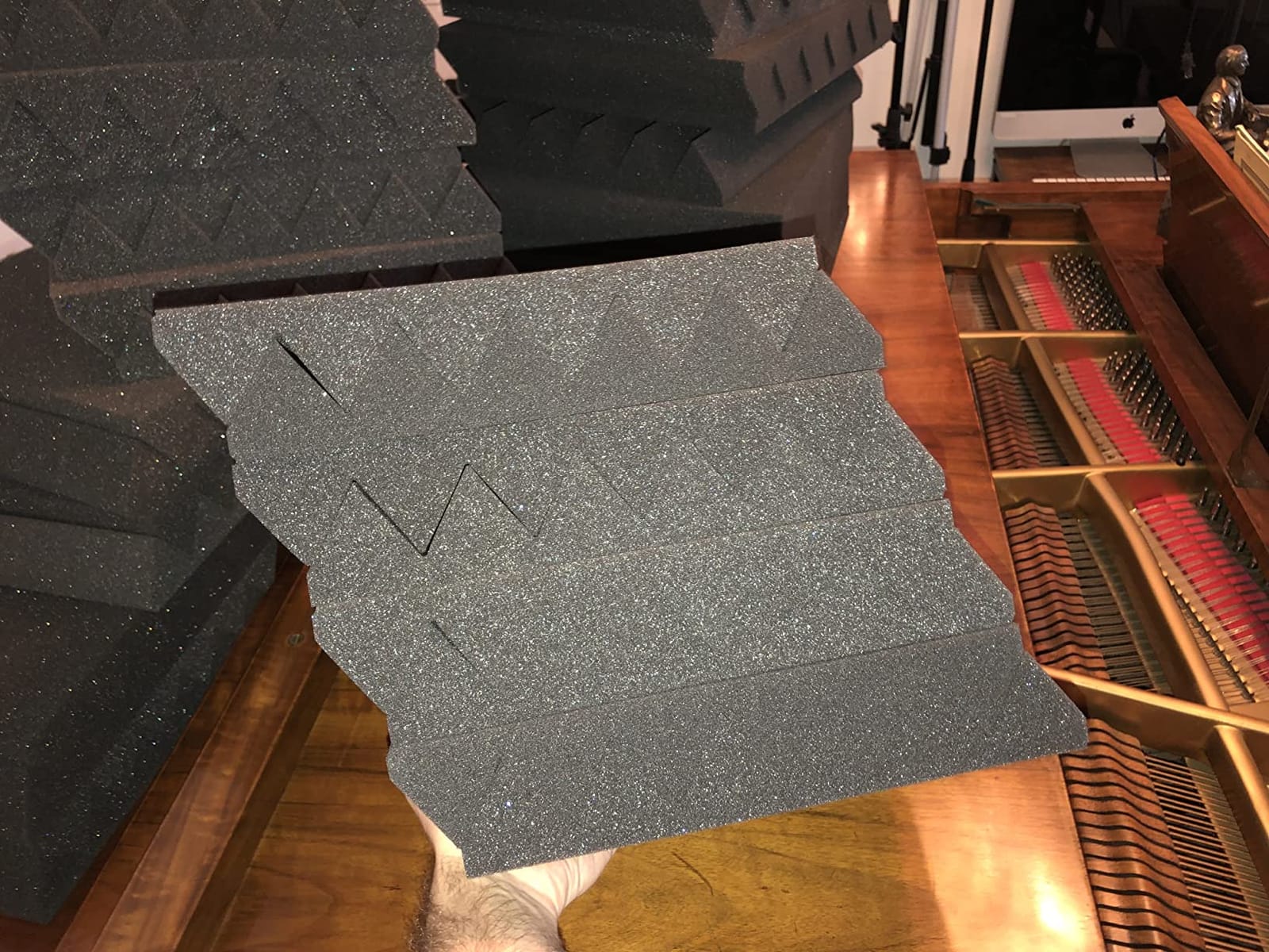 JBER 12 Pack Acoustic Foam Panels, Wedges Sound Proof Foam Panels for Walls | 1