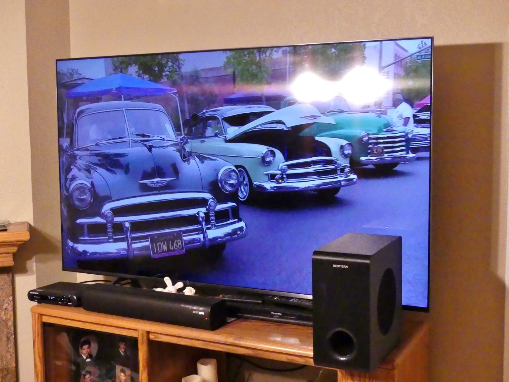 BESTISAN Powered Subwoofer, 6.5'' Side Firing Home Audio Sub, Deep Bass Response customer photo 2