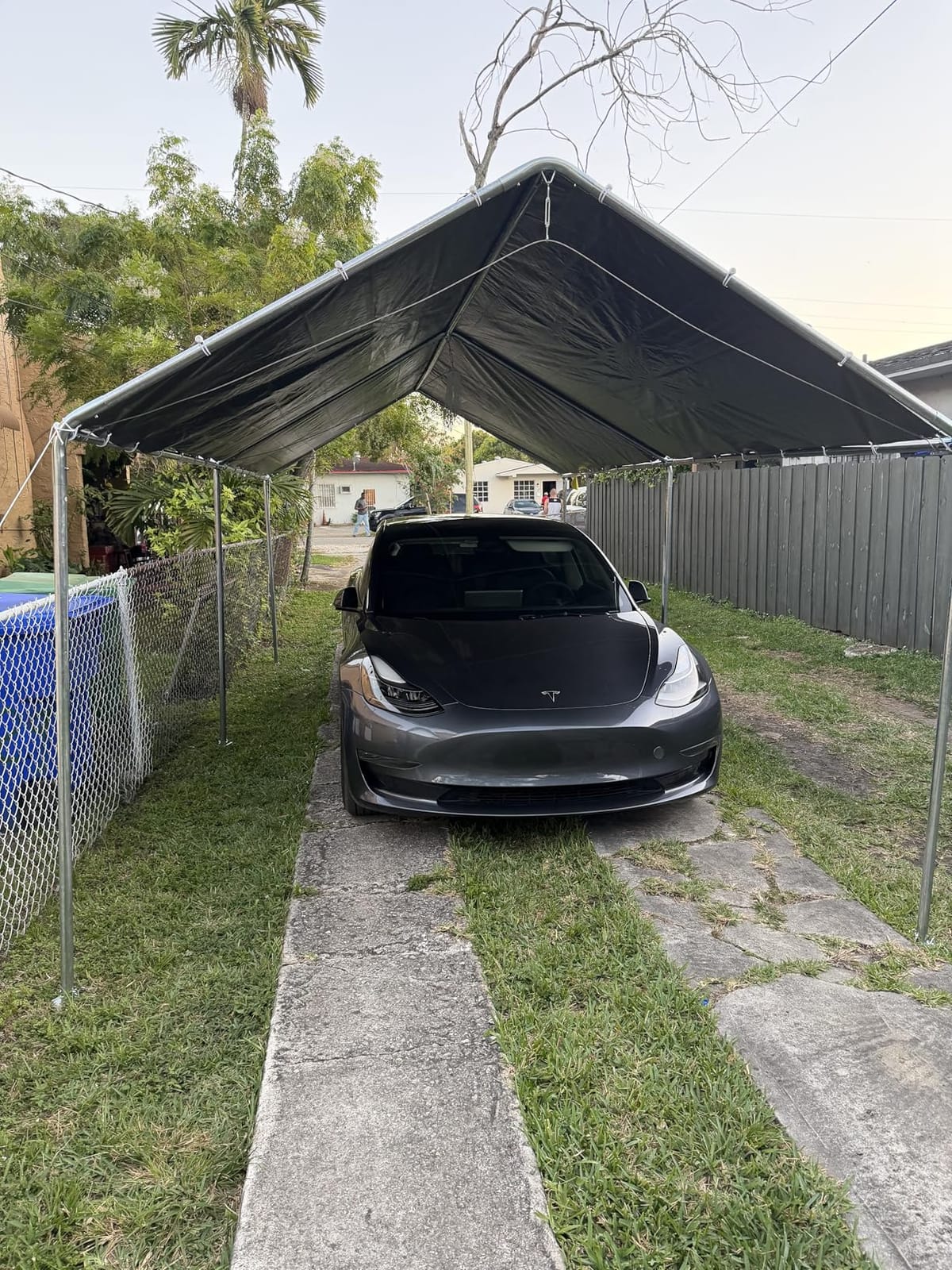 Outsunny 10'x20' Carport Outdoor Heavy Duty Galvanized Car Canopy Gray | Party Tent, Anchor Kit, 3 Reinforced Steel Cables customer photo 1