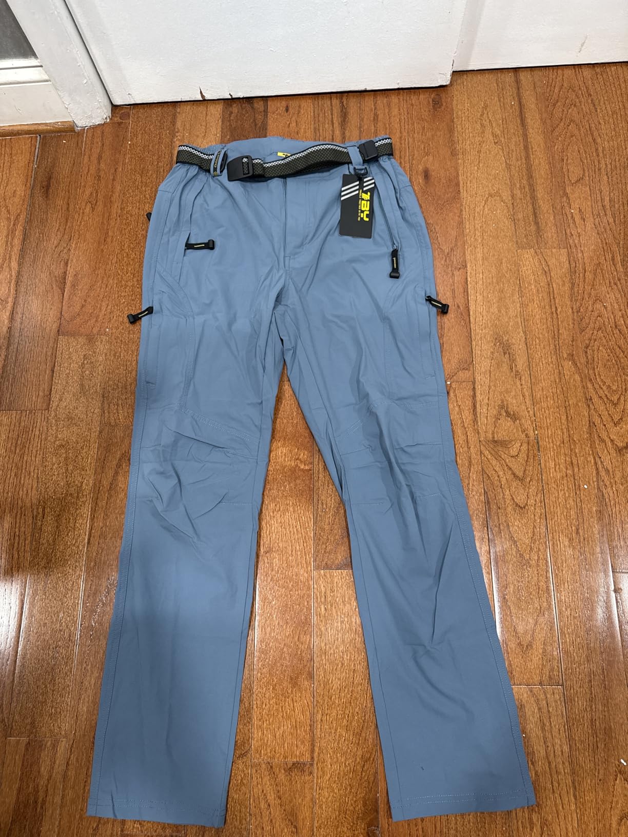 TBMPOY Men's Lightweight Hiking Pants with Belt Waterproof Travel Fishing customer photo 2