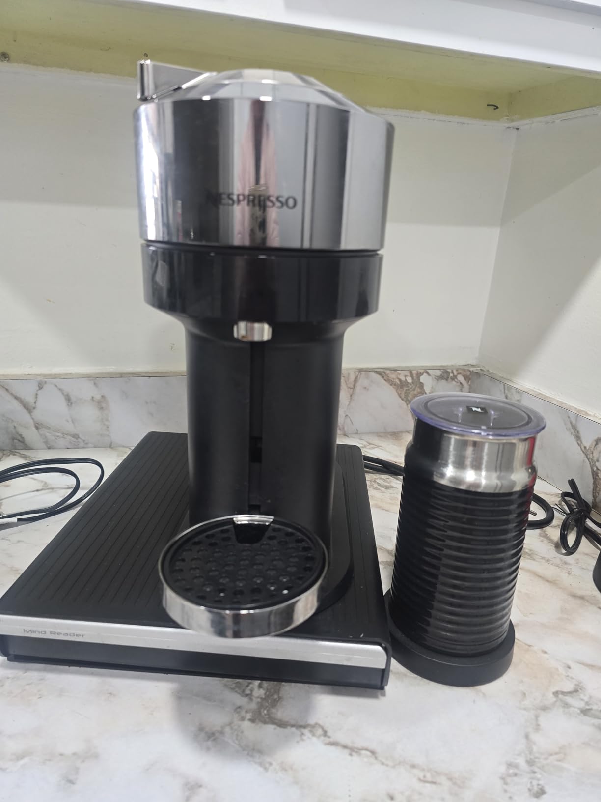 Vertuo Next Deluxe Coffee and Espresso Maker, Pure Chrome with Aeroccino Milk Frother, 1.1 liter, Black, Dark Chrome customer photo 1