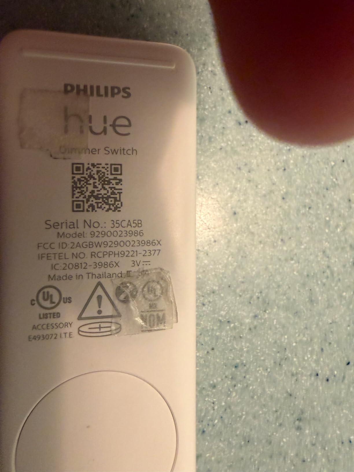 PHILIPS Hue Smart Dimmer Switch Remote, White, 1 Pack, Turns Hue Lights On, Off, Dims or Brightens, Smart Home Control, Requires Bridge, Easy, No-Wire Installation customer photo 1