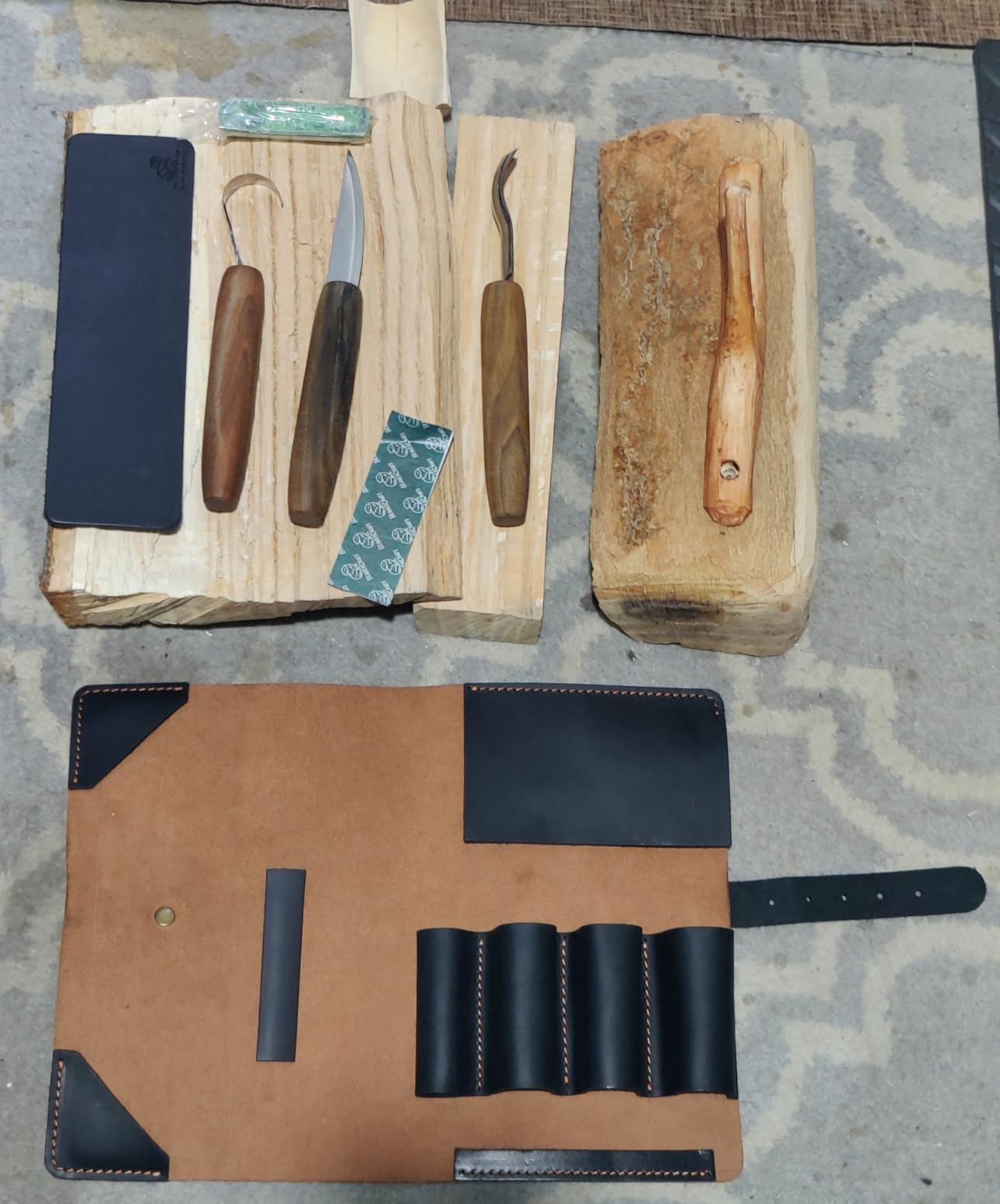 BeaverCraft Wood Spoon Carving Tools Kit S14x Deluxe - Whittling Tools Set Includes Sloyd Wood Carving Knife, Hook Knife, Gouge, Leather Roll-Up Case & Leather strop with Polishing Compound customer photo 2