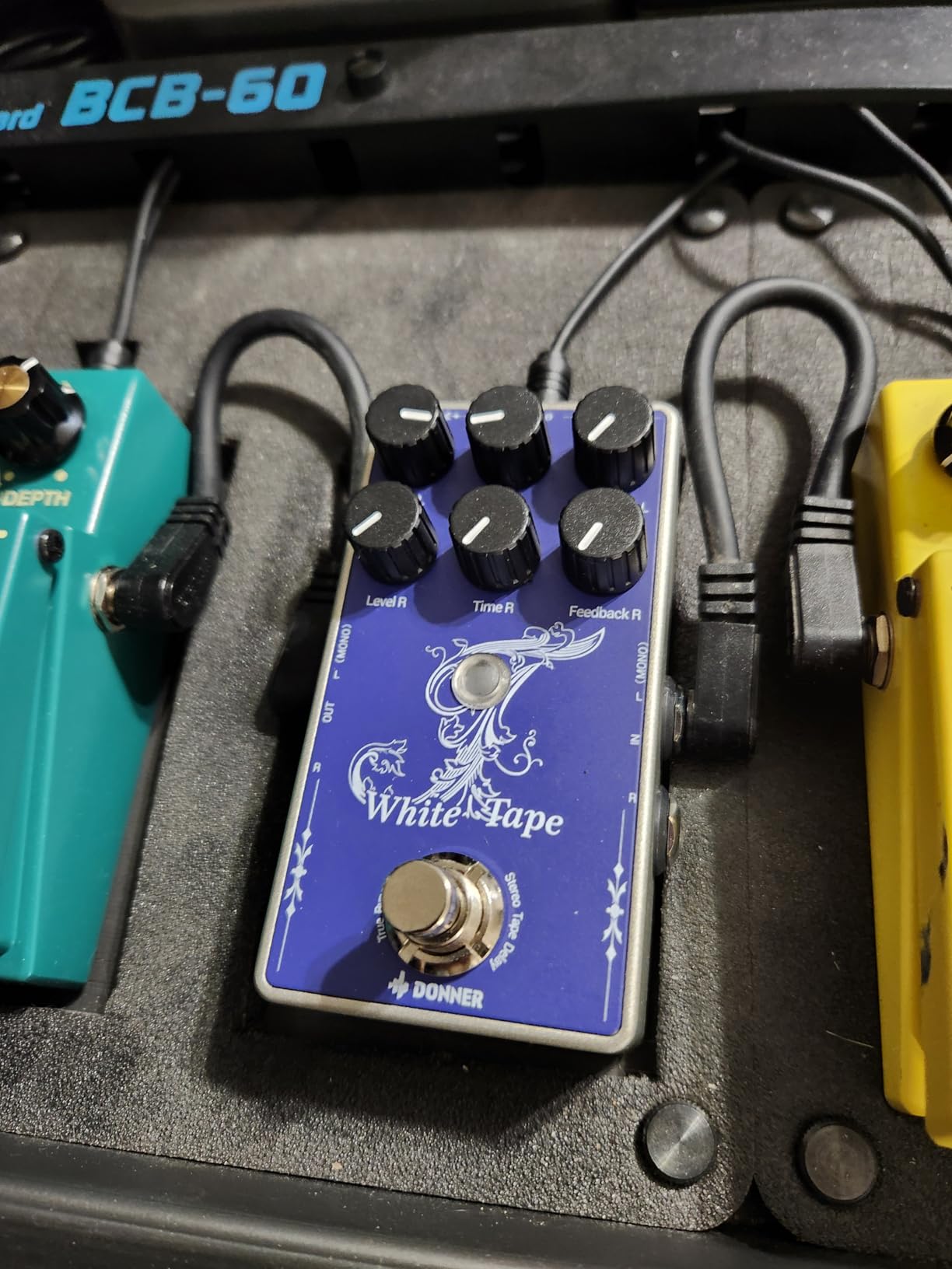 Donner White Tape Stereo Delay Pedal, Analog Delay with Echo Effect, True Bypass, 2 Independent Channels for Electric Guitar, Bass, Synth, Drum Machine customer photo 1