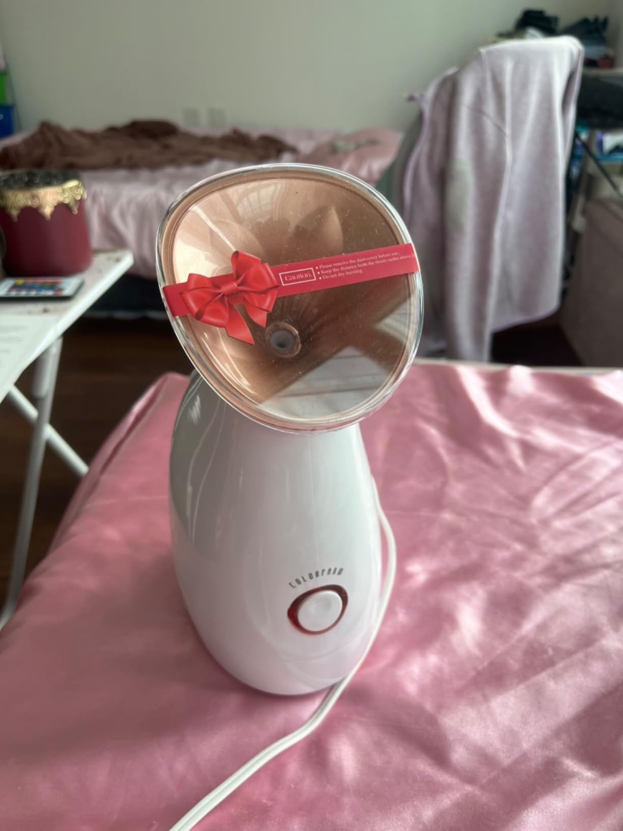 Colorfarm Facial Steamer with Nano Ionic Steam for Deep Cleaning Home Spa | Fine Nano Mist, Deep Pore Cleansing, Skin Hydration, Refreshes Dry Skin, Relaxing Self-Care Facial Care, Healthy-Looking Glow customer photo 1