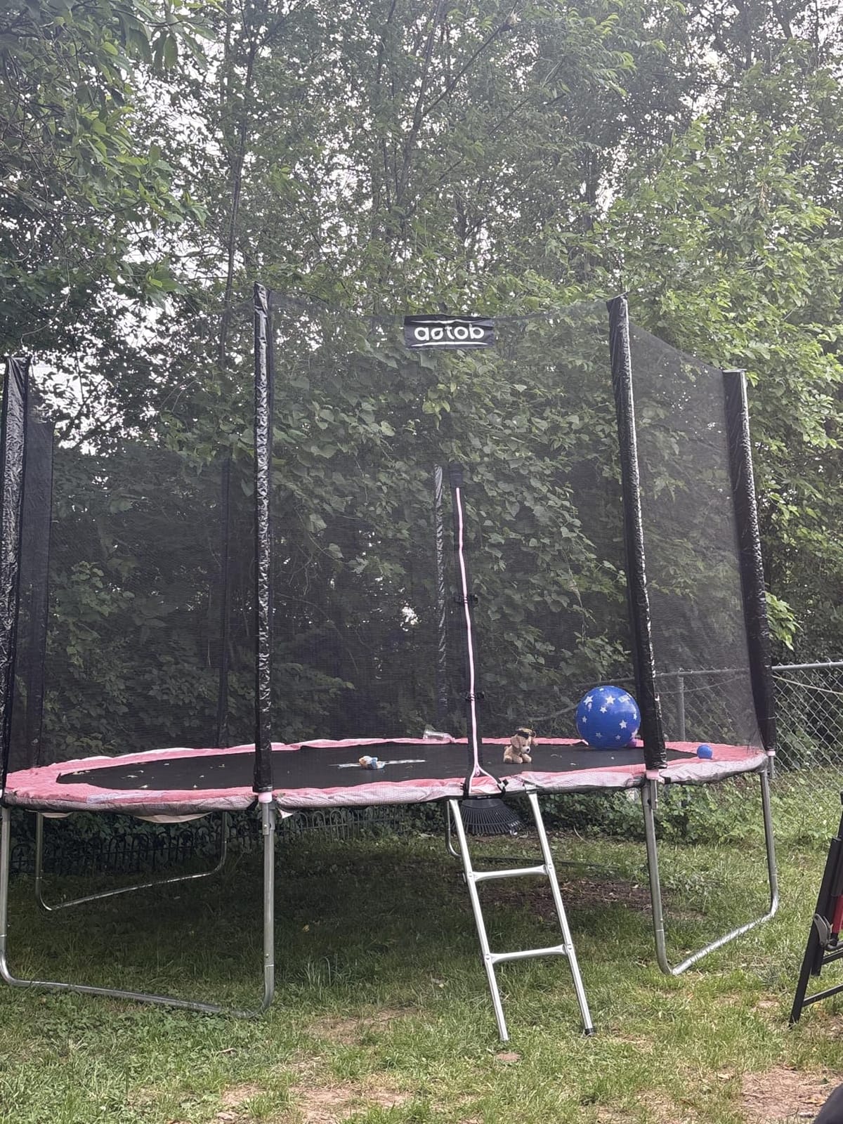 AOTOB Trampoline with Net for Kids Outdoor 8 10 12 14 15FT ASTM 400LBS | Combo Bounce Jump for Kids and Adults Backyard Gymnastics with Socks, Spring Pad, Waterproof Jump Mat, Enclosure & Ladder customer photo 1