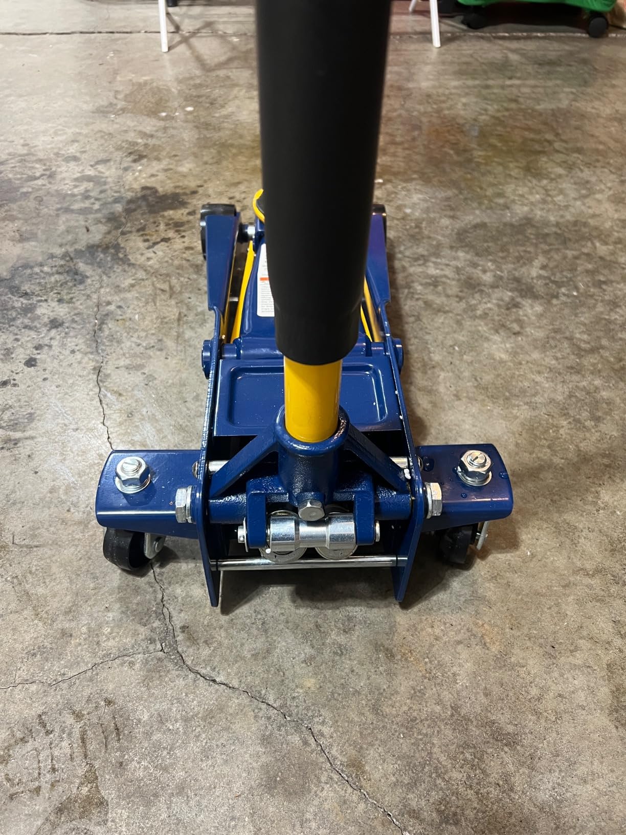 Heavy Duty 3 Ton Floor Jack, Low Profile Hydraulic Jack, Steel Service Jack Quick Rise with Double Pump Quick Lift customer photo 2