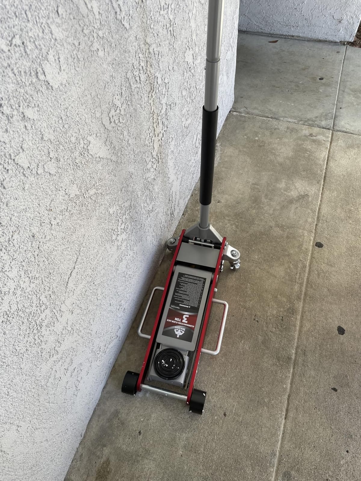 Jack Boss 3 Ton Low Profile, Aluminum and Steel Racing Floor Jack with Dual Pistons Quick Lift Pump for Sport Utility Vehicle, Lifting Range 3-15/16