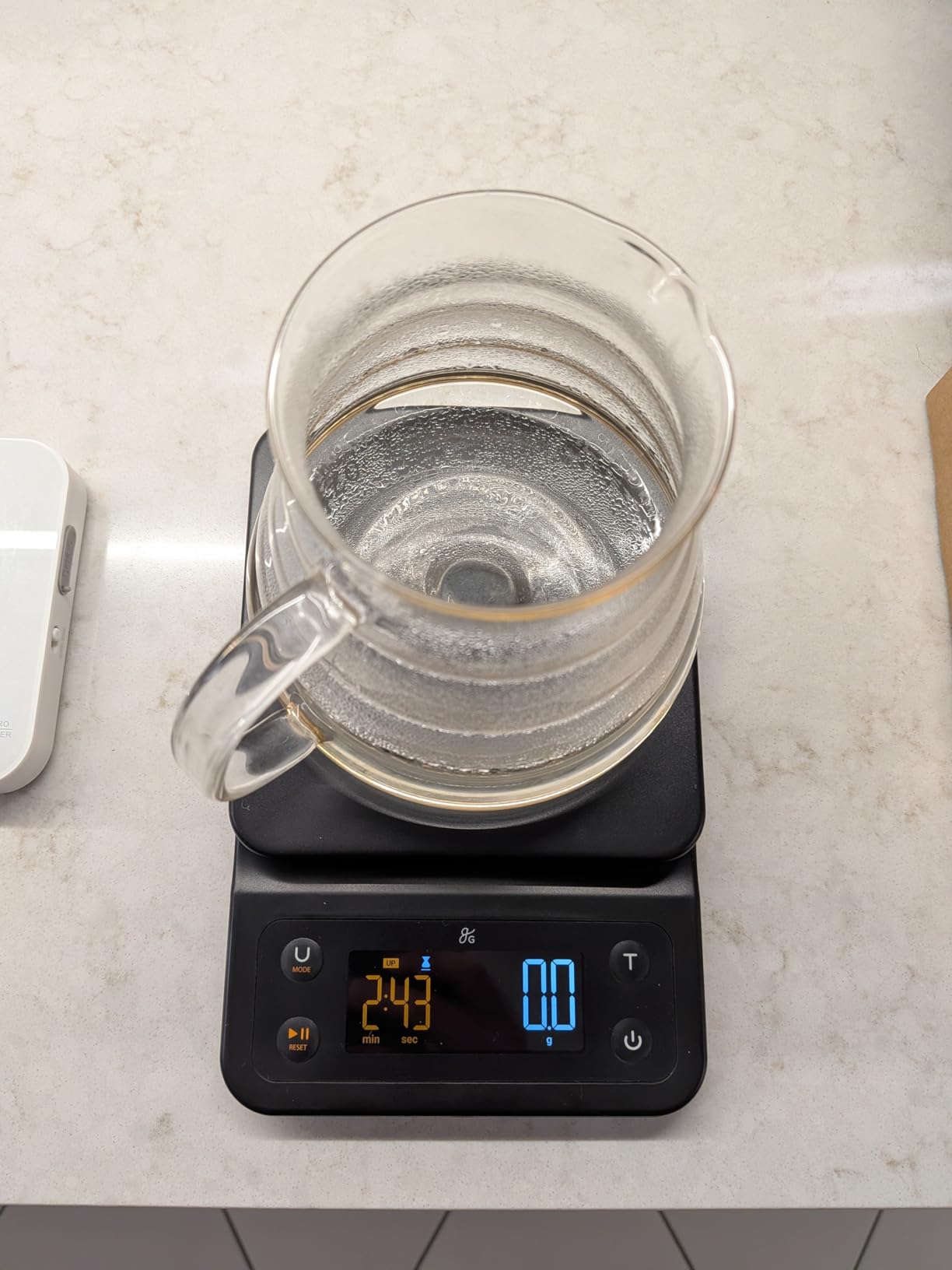 Greater Goods Coffee Scale with Timer, 0.1g Precision for Espresso & Matcha | Digital Pour-Over Scale with Waterproof Silicone Cover, Backlit Display & 6.6lb Capacity for Chemex, V60, Drip (Onyx Black) customer photo 2