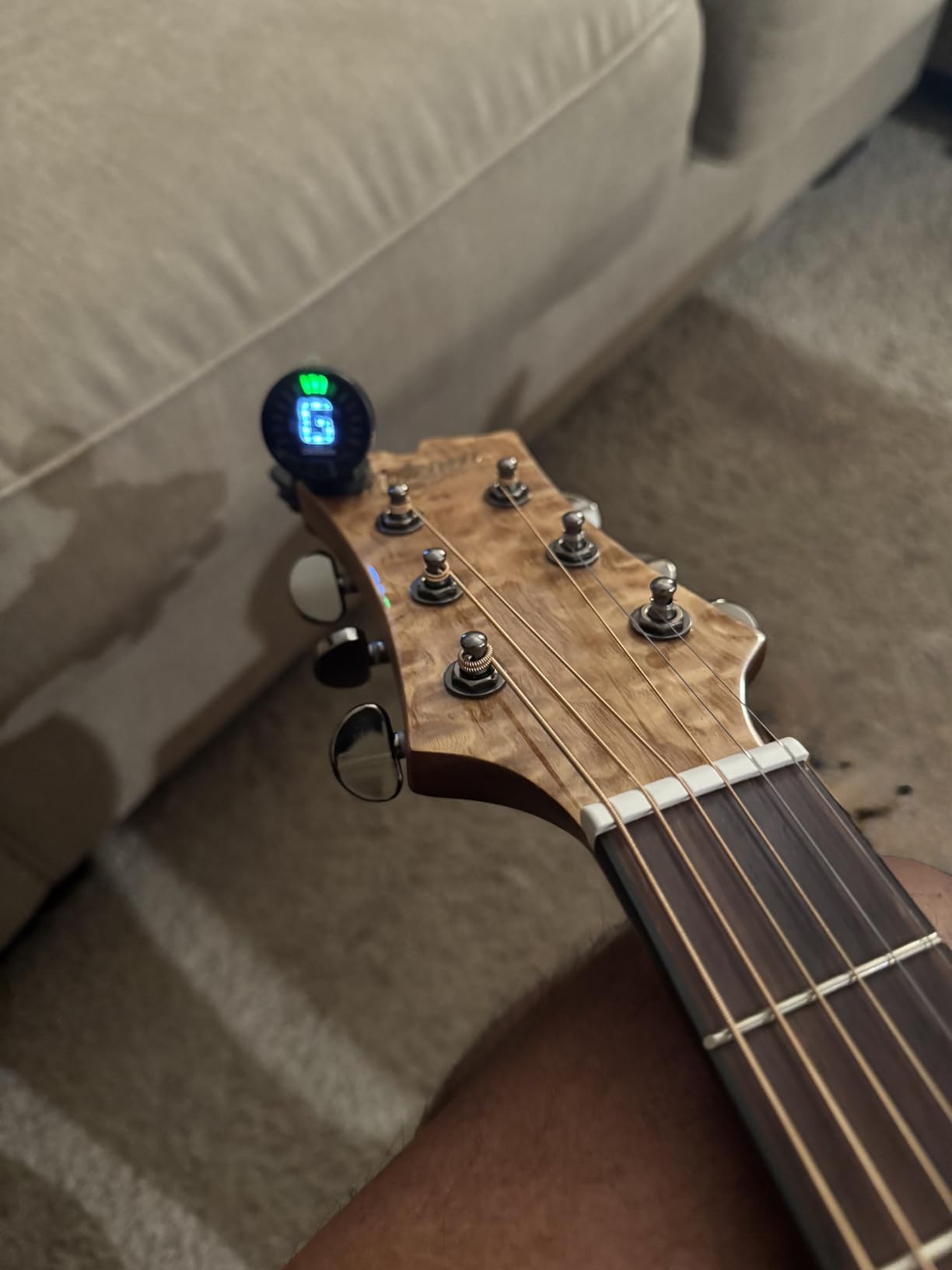 D'Addario Nexxus 360 Rechargeable Clip-On Guitar Tuner | 360-degree rotating head, 24 hours per charge for acoustic & electric guitar customer photo 1