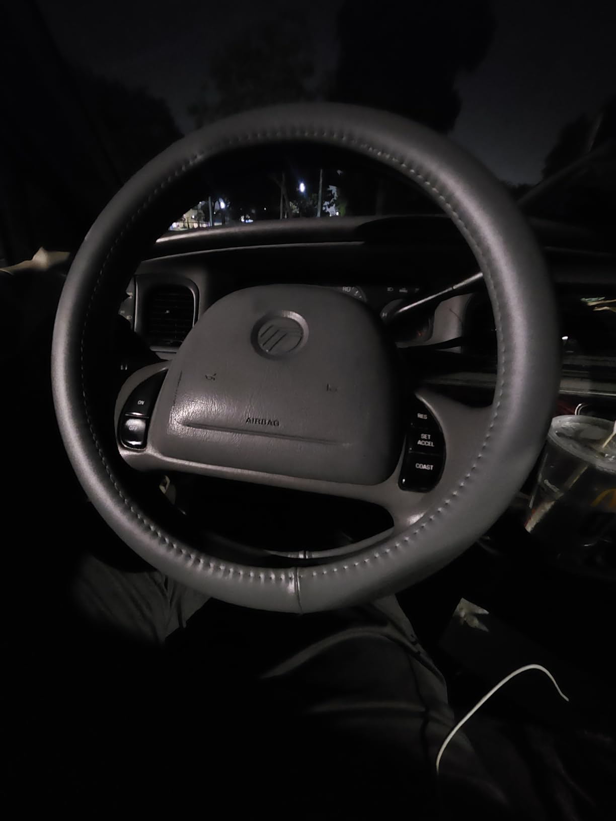 Haokay Heavy Duty Pure Cowhide Steering Wheel Cover, Black Genuine Leather Steering Wheel Cover Men Women Universal 14.5 to 15 Inch customer photo 2