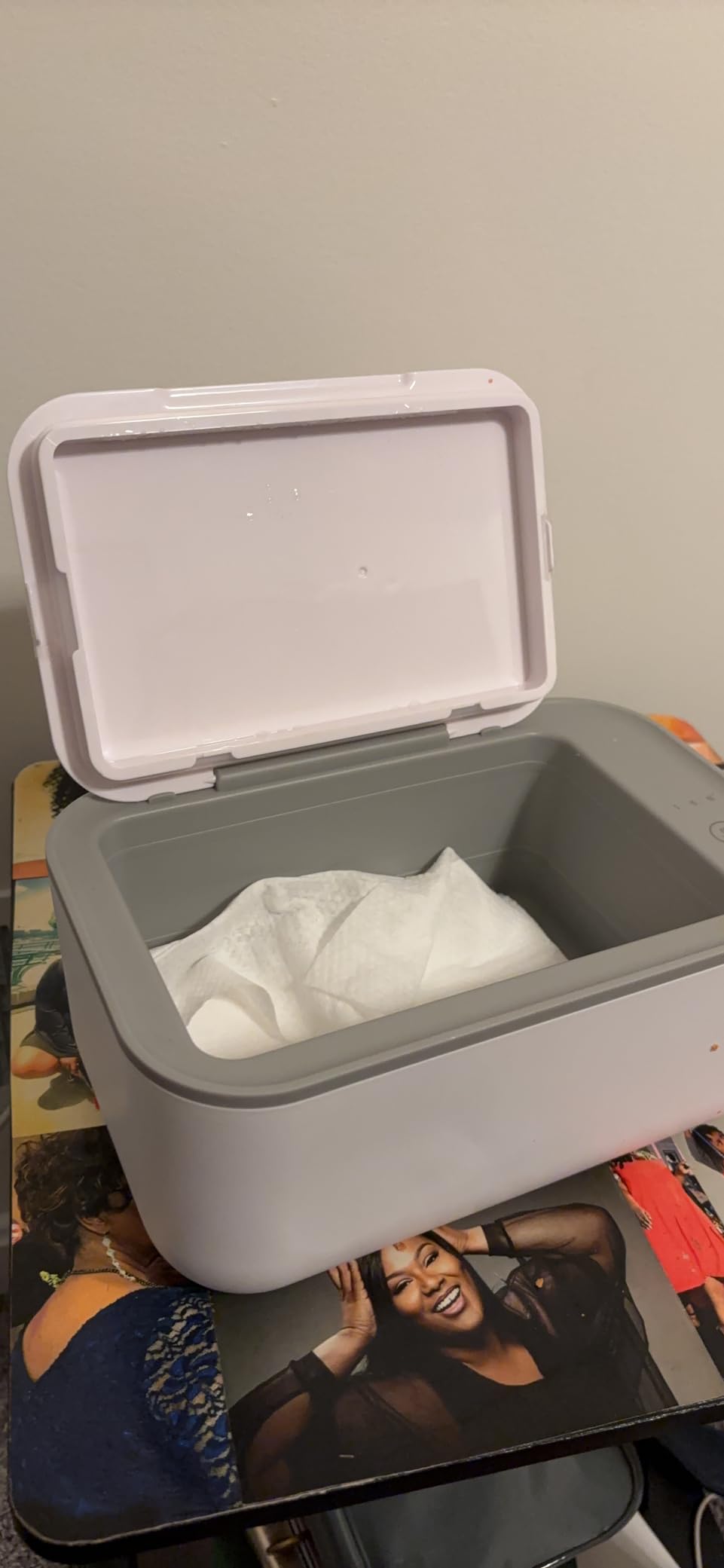 Chefhandy Baby Wipe Warmer with Surround Heating, Large Capacity, White | Fits baby wipes and most adult-size wipes. 3 temperature settings, even warmth for diaper changes and daily care. customer photo 1