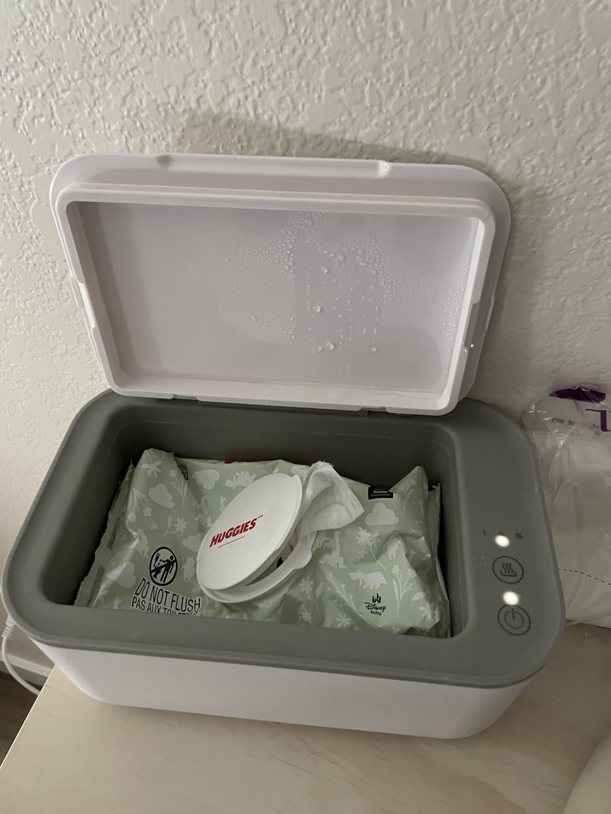 Chefhandy Baby Wipe Warmer with Surround Heating, Large Capacity, White | Fits baby wipes and most adult-size wipes. 3 temperature settings, even warmth for diaper changes and daily care. customer photo 2