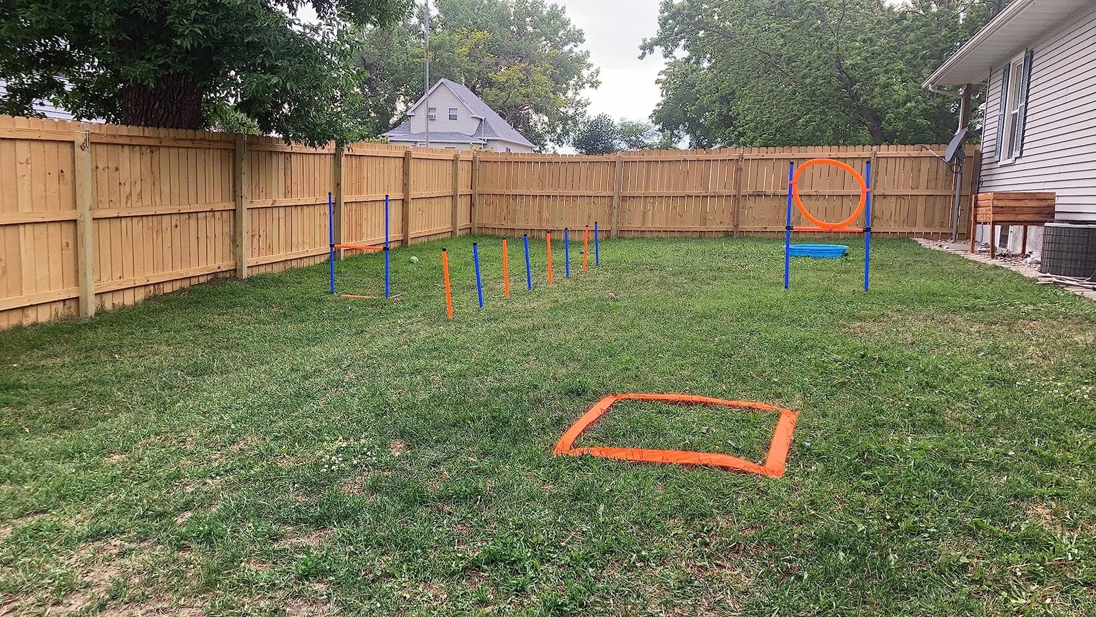 Dog Agility Training Equipment, 60-piece Dog Obstacle Course Training Starter Kit with Tunnel, Agility Hurdle, Weave Poles, Jump Ring, Pause Box, Toy Balls and Storage Bag customer photo 1
