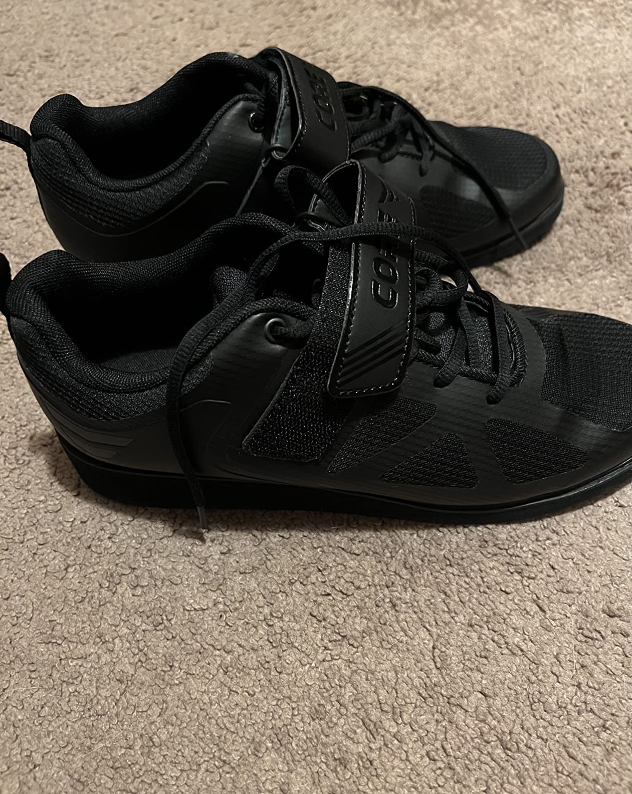 CORE Weightlifting Shoes - Squat Shoes for Powerlifting, Deadlifting, Crosstraining, Olympic Lifting and Gym - Men and Women - Strap and Lace-Up Design with Non-Slip Sole & 0.67