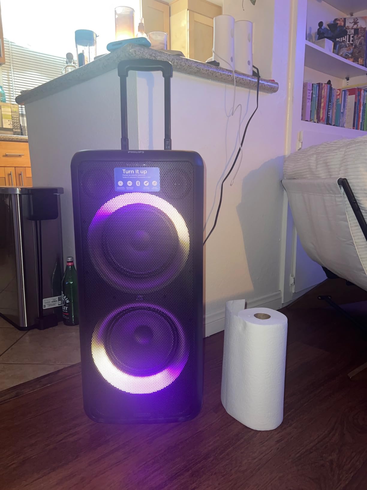Philips X5206 Bluetooth Party Speaker - 14 Hours Play Time, Deep Bass, Party Lights, Karaoke Effects, Mic & Guitar Input, 80W Max Power, Black customer photo 1