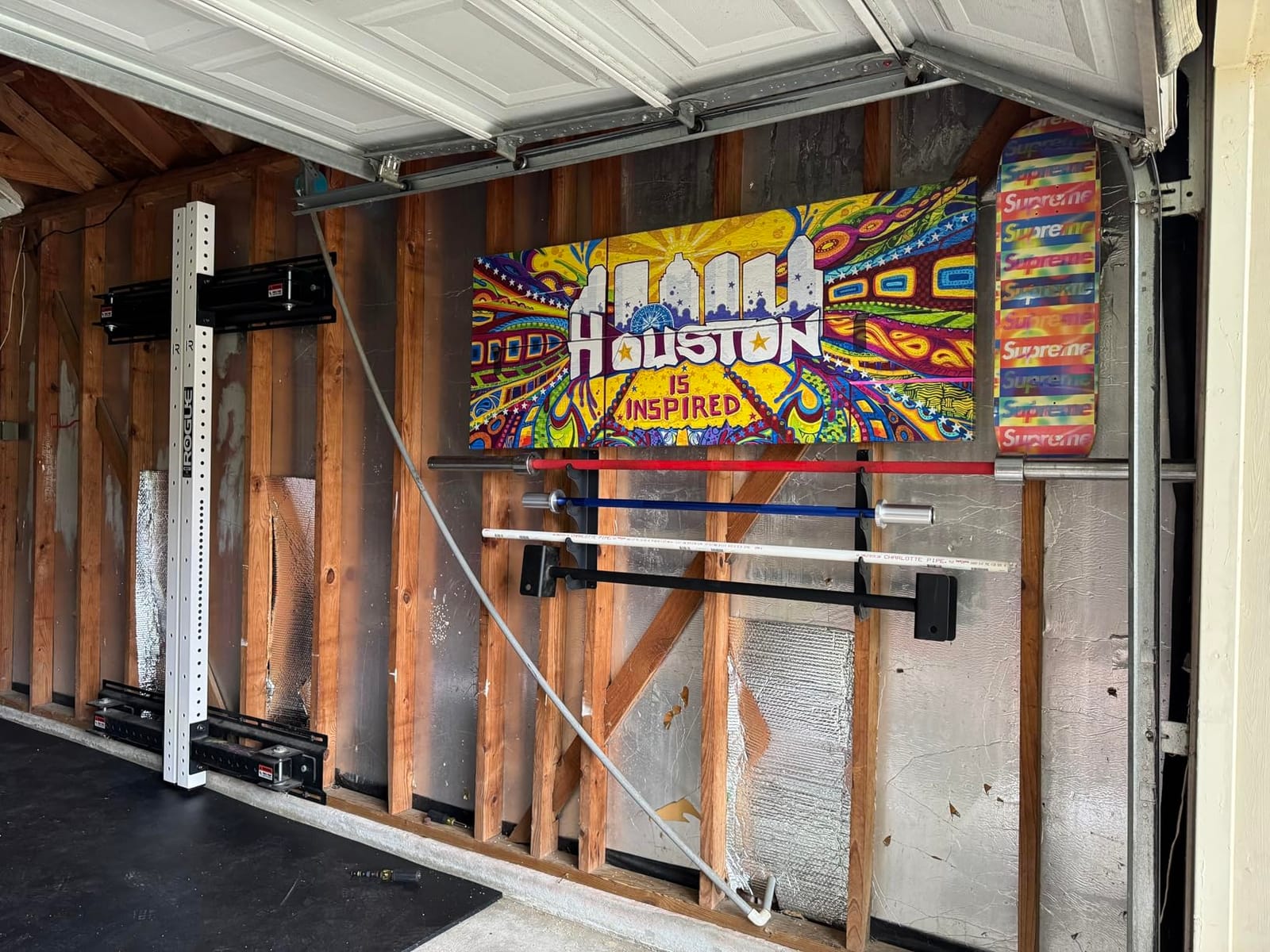 Barbell Rack Barbell Holder Wall Mount Barbell Storage Holder Olympic Bar Hanger customer photo 1