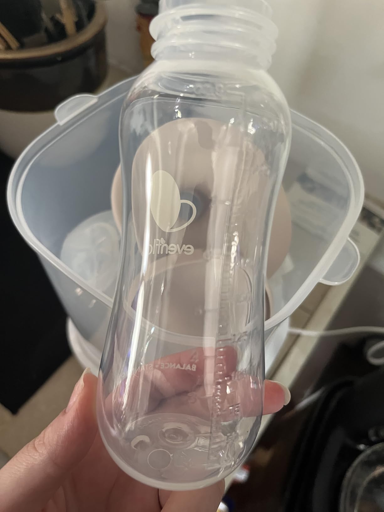 Grownsy Compact Baby Bottle Sterilizer and Dryer with Fast Sanitization | Time Saving, Holds 5 Bottles & Pump Parts, 3 Modular Modes, Easy Operation, Sterile Storage for Home & Travel Use, Grey customer photo 1