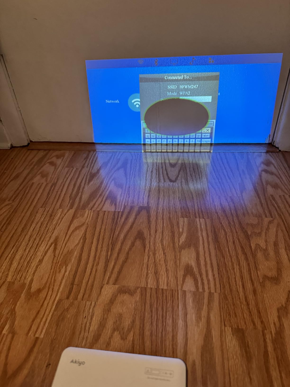 Mini Projector with WiFi and Bluetooth, AKIYO 2026 Upgraded Projector 1080P | Support Auto Keystone, 360° Rotating, Portable Projector for Home Theater/Outdoor, Compatible with iOS/Android/Laptop/PS5 customer photo 1