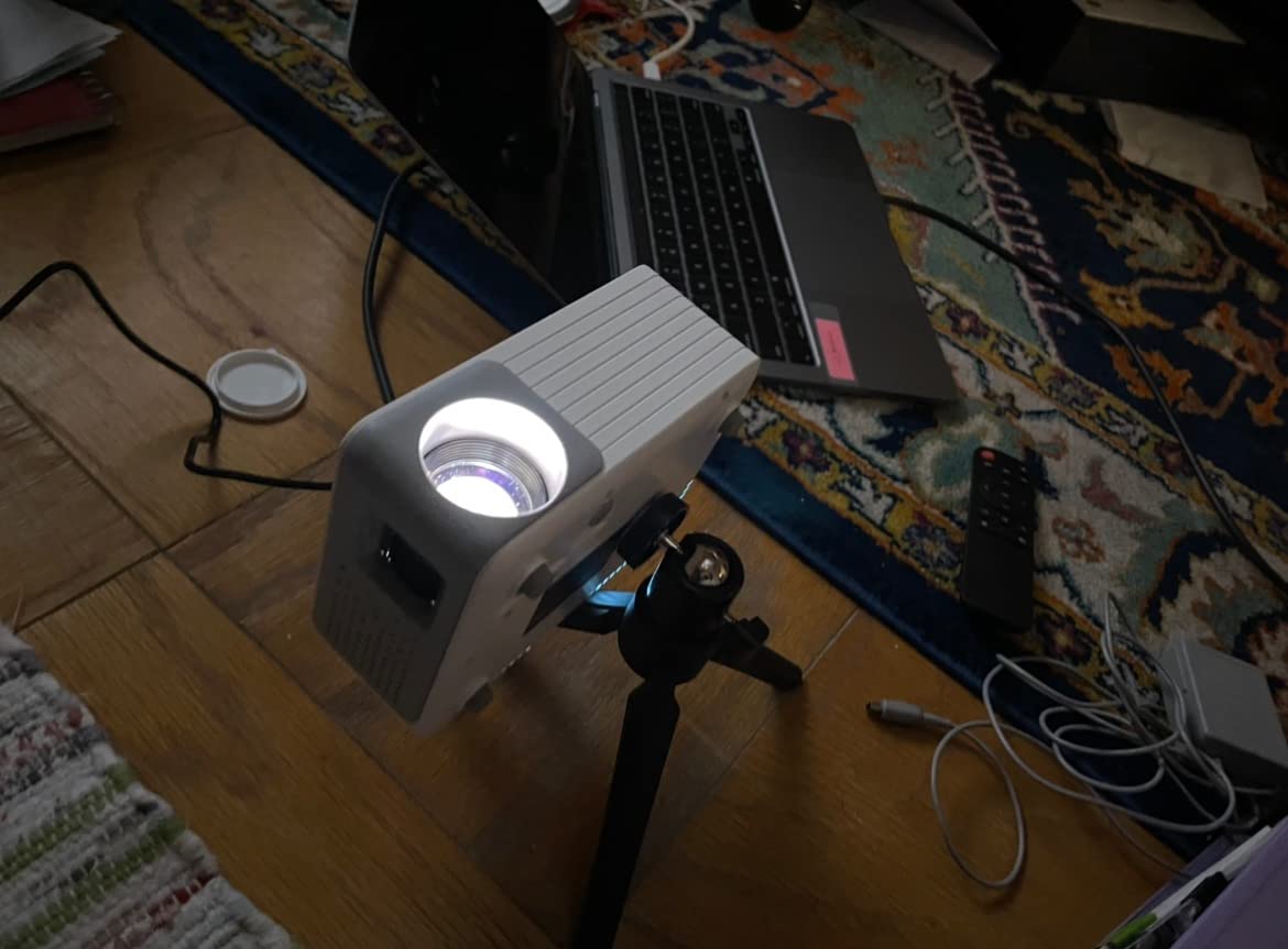 Mini Projector with WiFi and Bluetooth, AKIYO 2026 Upgraded Projector 1080P | Support Auto Keystone, 360° Rotating, Portable Projector for Home Theater/Outdoor, Compatible with iOS/Android/Laptop/PS5 customer photo 2
