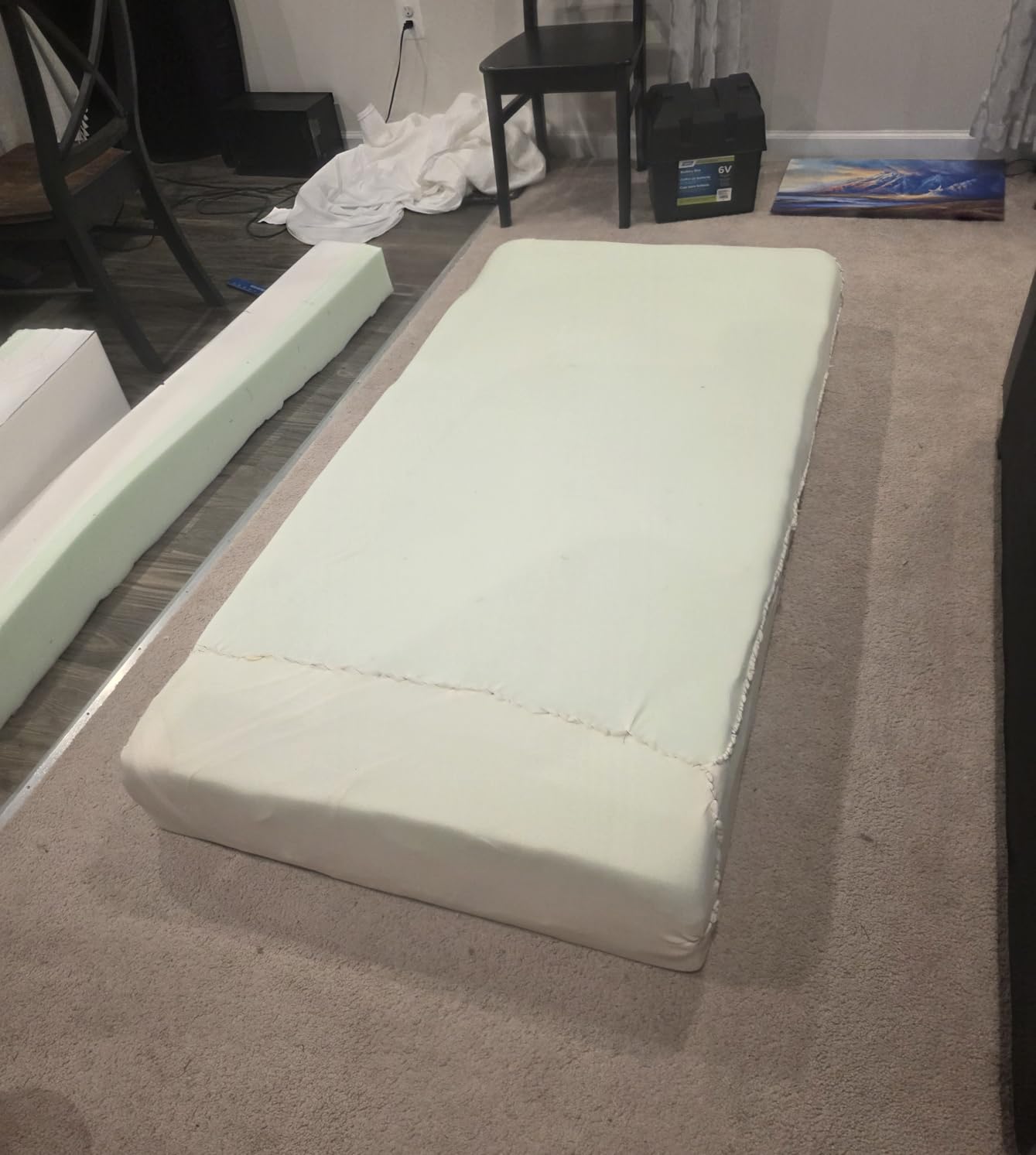 FDW | 8 Inch Queen Mattress | Medium Firm | Gel Memory Foam | White | Dual Construction | Pressure Relief, Cooling Foam, Removable and Washable Cover | Bed in a Box, CertiPUR-US Certified customer photo 1