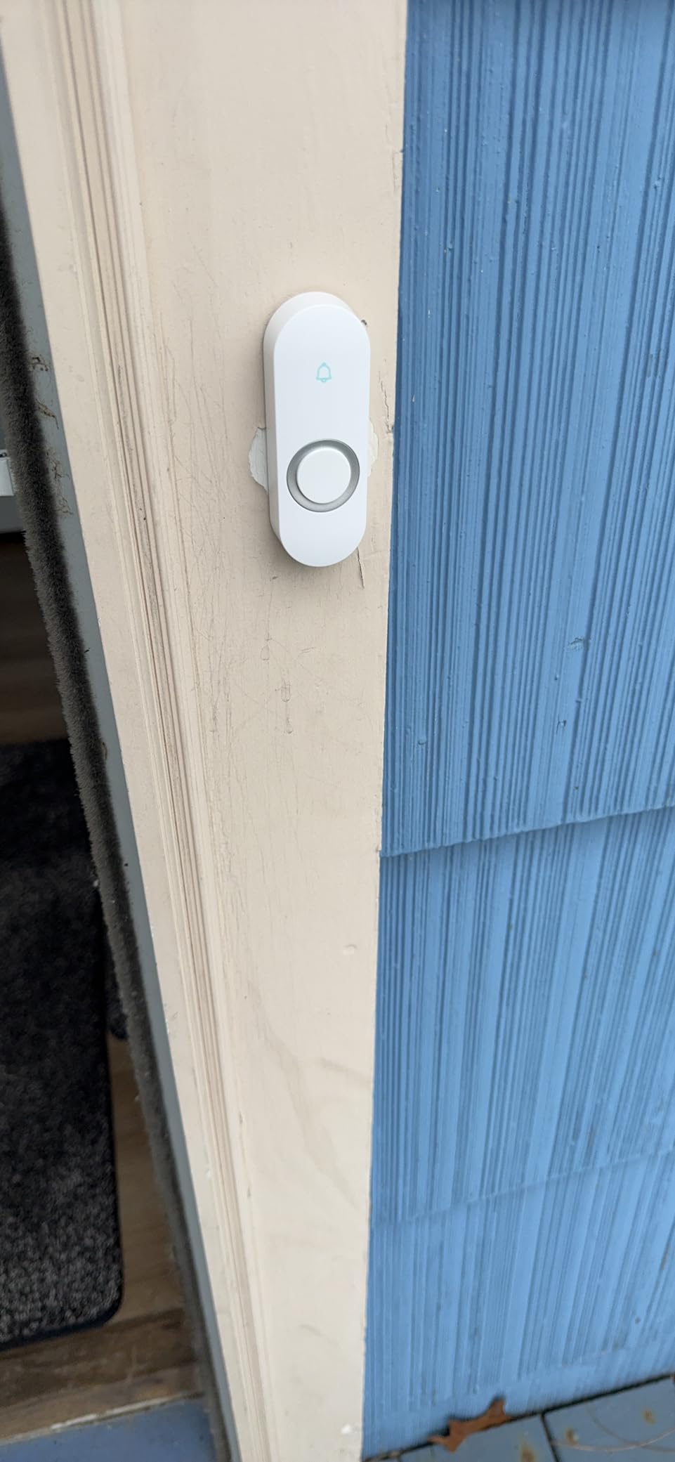 AIDA Lighted Wireless Doorbell for Home, Waterproof Battery Doorbell Wireless 1,000ft Range, 5 Volume Levels with 58 Chimes & LED Flash on Receiver (White, 2 Buttons & 1 Receiver) customer photo 2