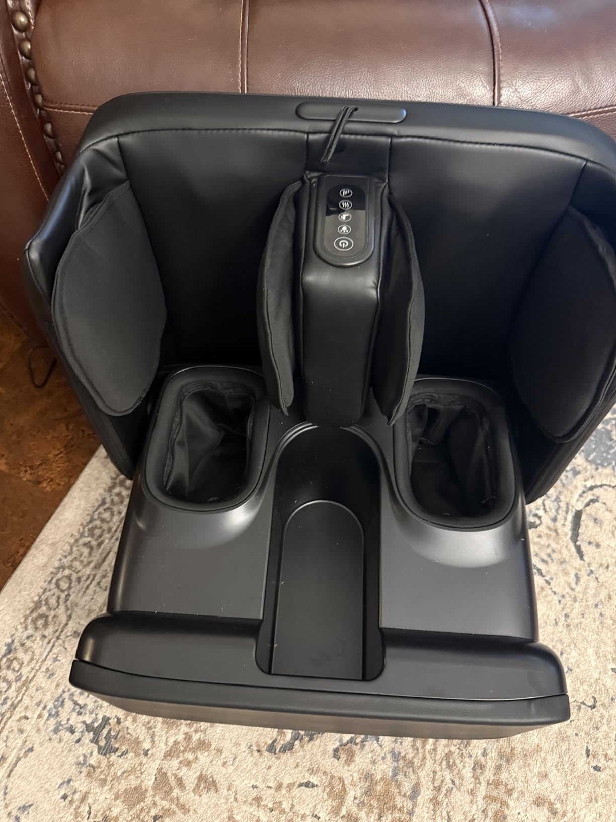 Foot & Calf Massager with Heat Shiatsu Compression Vibration, FSA Eligible | 2-in-1 Ottoman, 2 Heat Levels, 4-Level Compression, 2 Leg Modes, for Plantar Fasciitis Neuropathy, Up to Size 13 customer photo 2