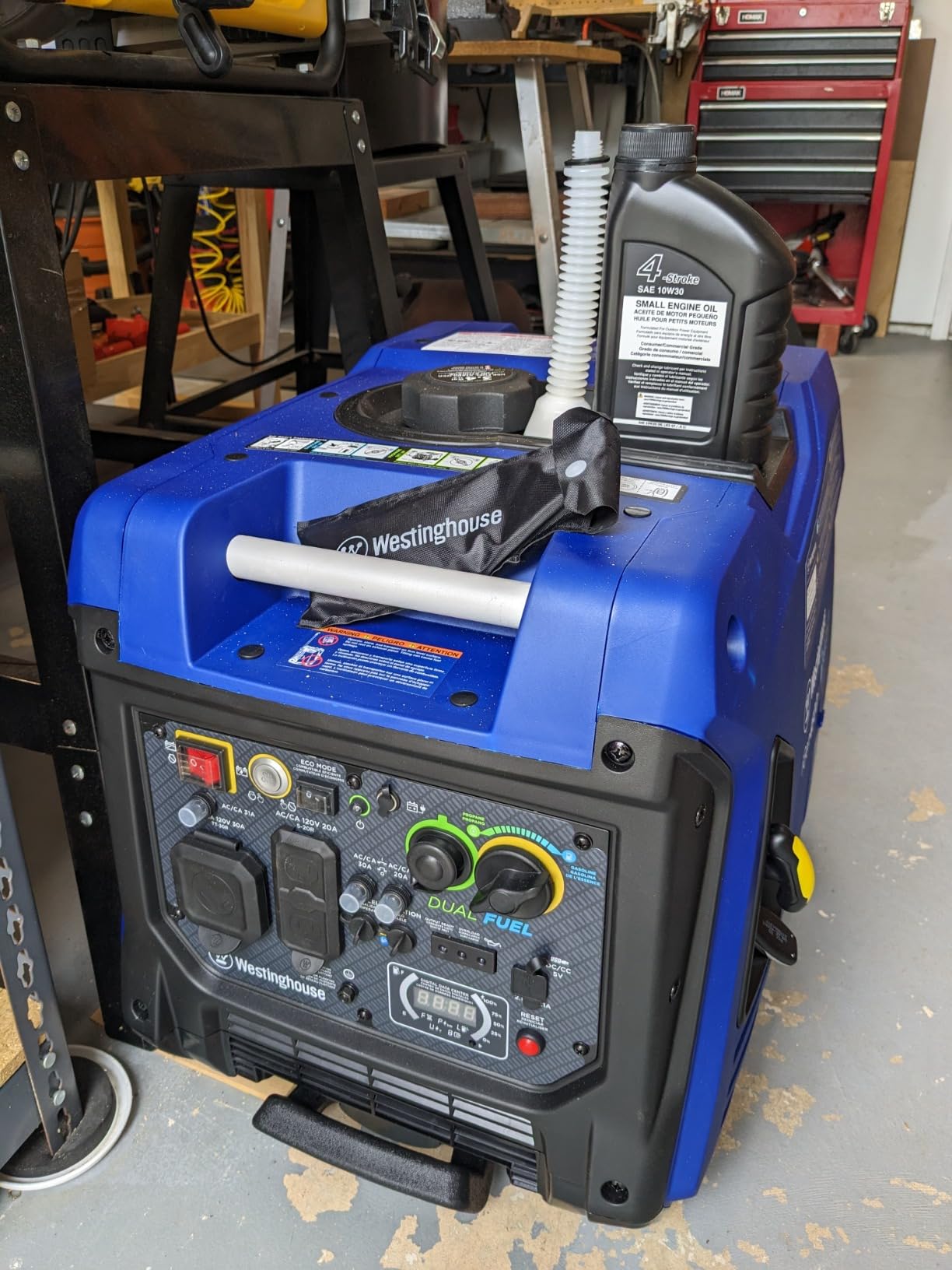 Westinghouse 5000 Peak Watt Super Quiet Dual Fuel Portable Inverter Generator, Remote Electric Start, Gas & Propane Powered, RV Ready 30A Outlet, Parallel Capable customer photo 2