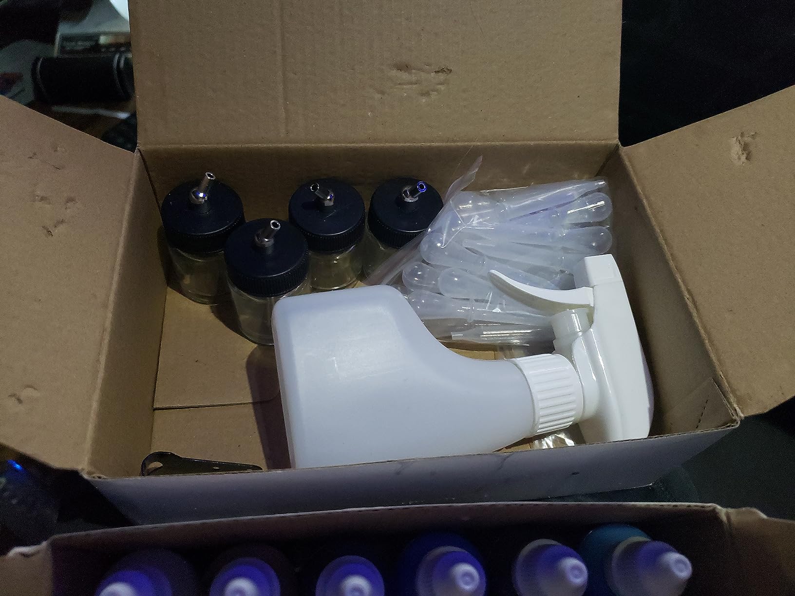 MEEDEN Airbrush Kit with Compressor - 1/5 HP Quiet Air Compressor with 3 Dual-Action Air Brush Guns, 24 Colors x 30ml Airbrush Paint Set for Model Painting customer photo 1