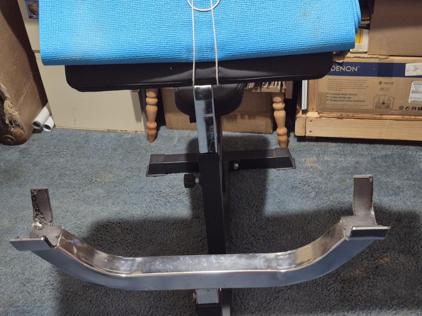 Titan Fitness Adjustable Preacher Curl Weight Station, 250 LB Capacity, Adjustable Bench Seat, Adjustable Arm Rest, Durable Bar Catches, Seated Home Gym Barbell and Dumbbell Biceps Station customer photo 1
