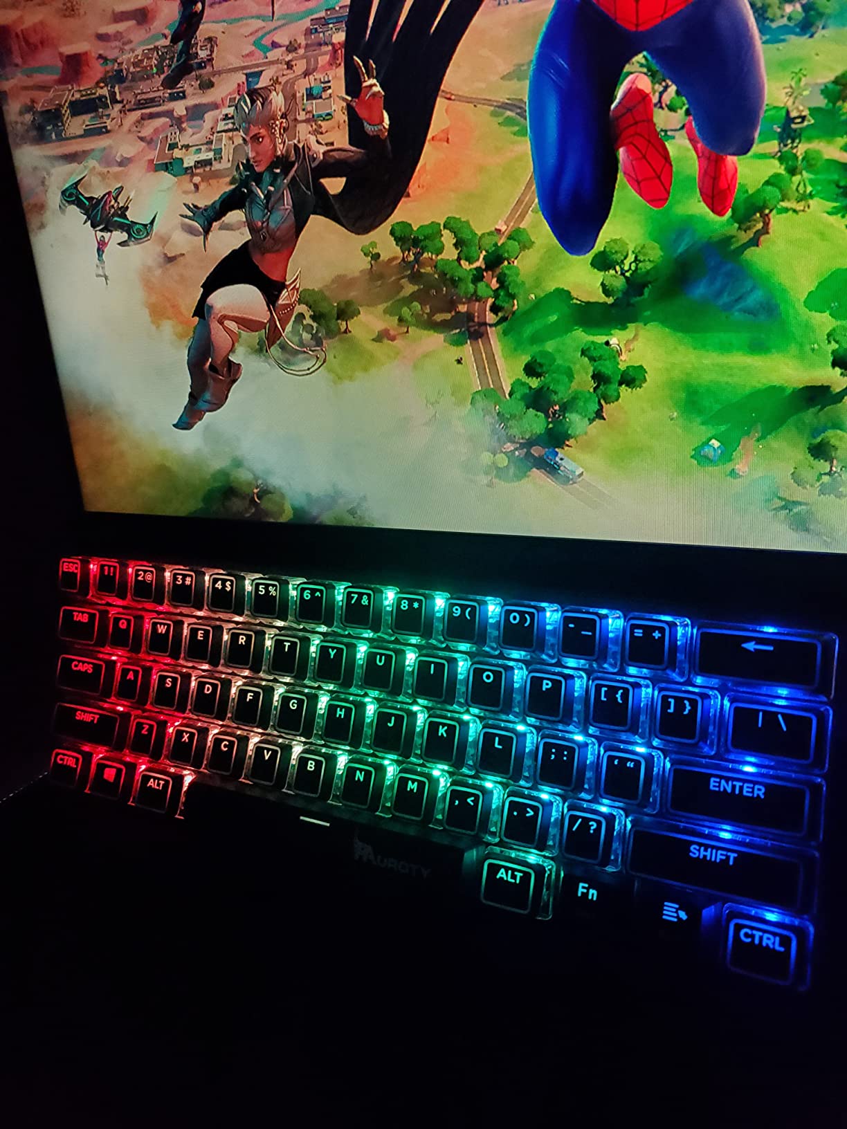 Pauroty 60% Wireless Mechanical Keyboard, Triple Mode 2.4G/USB-C/Bluetooth Gaming Keyboard, RGB Backlit, Clicky Blue Switch, 61 Keys Rechargeable Mini Wireless Keyboard for iPad Mac PC Xbox customer photo 2
