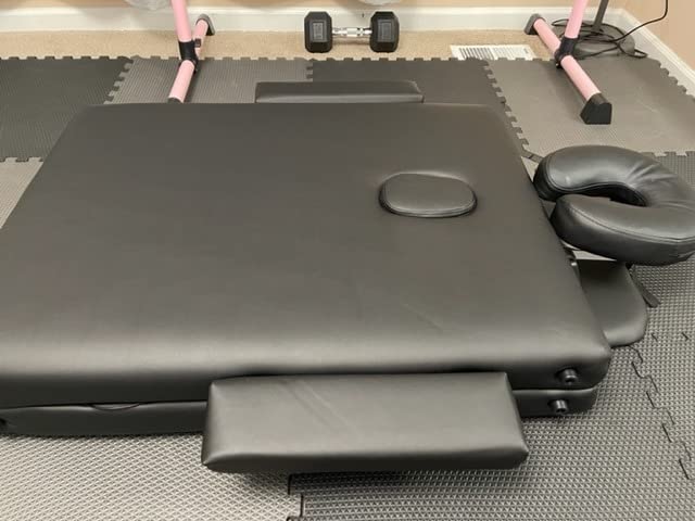 KCC Memory Foam Massage Table Premium Portable Foldable Massage Bed Height Adjustable, 84 Inches Long 28 Inches Wide Home Salon Spa Bed Tattoo Table with Accessories & Carrying Case, Easy Set Up customer photo 1
