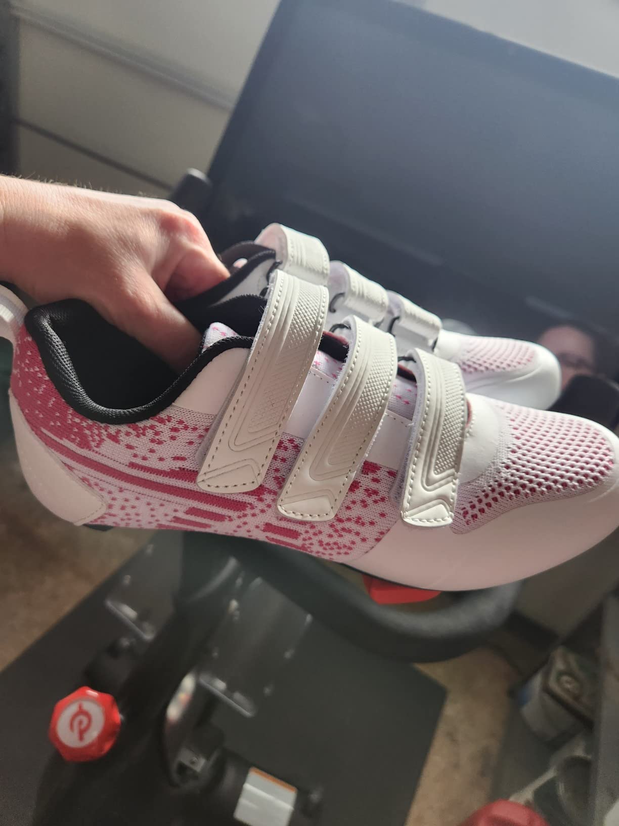 Kyedoo Unisex Road Bike Cycling Shoes Compatible with Peloton & SPD | Cycling Bike Riding Biking Shoes, for Men Women, 3 Straps, Pre-Installed Delta Cleats, for Indoor Outdoor Cycling customer photo 2