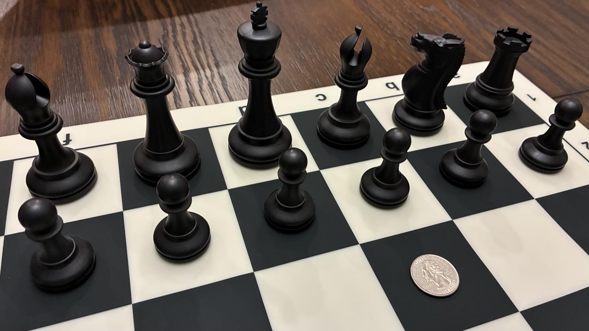 A&A Tournament Chess Set/ 20x20 Foldable Silicone Chess Board / 3.75 King Height Plastic Quadruple Weighted Classic Staunton Pieces/Storage Bag for 6 Years Old - 2 Players customer photo 2